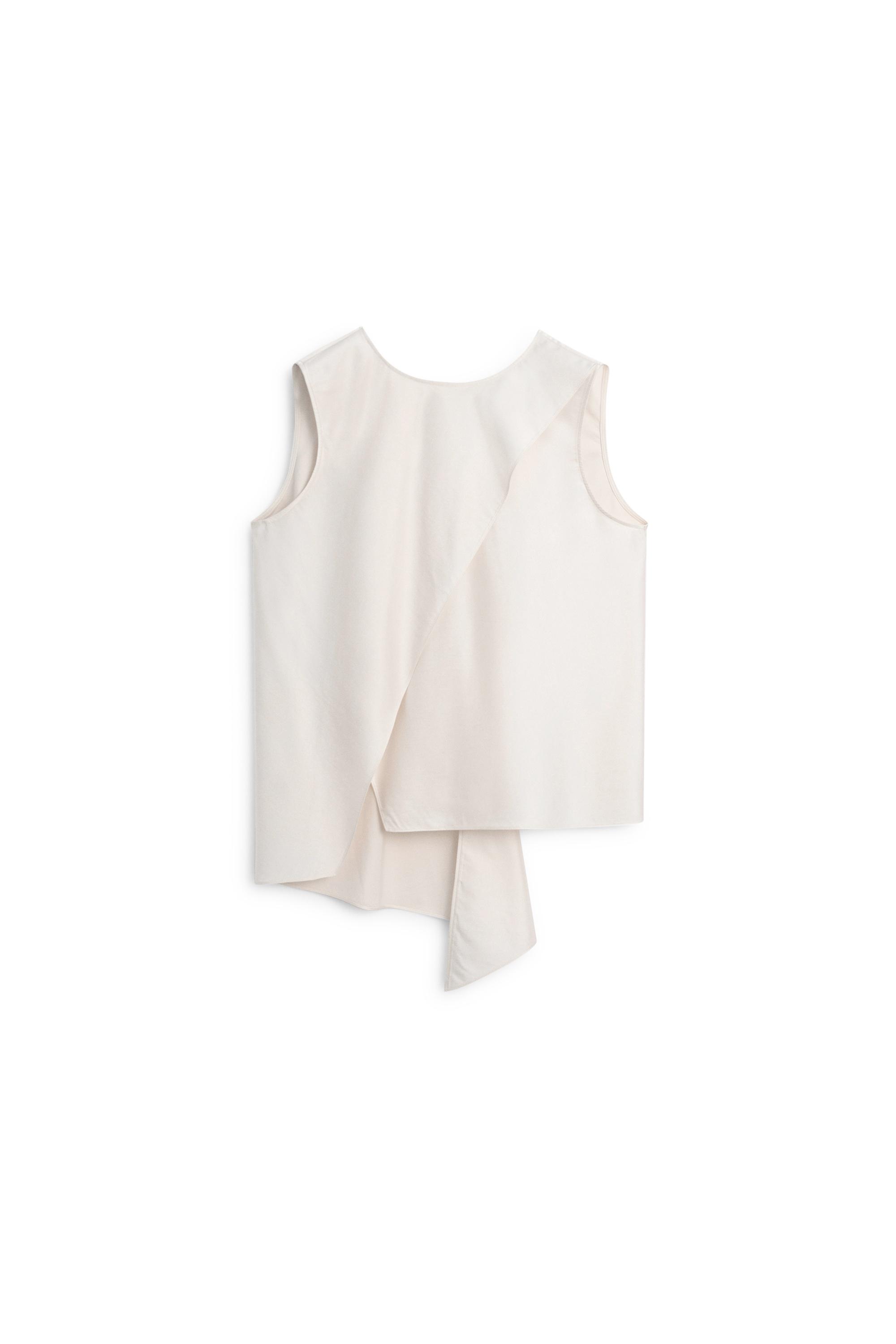 Asymmetric wrap top - STUDIO — CREAM
