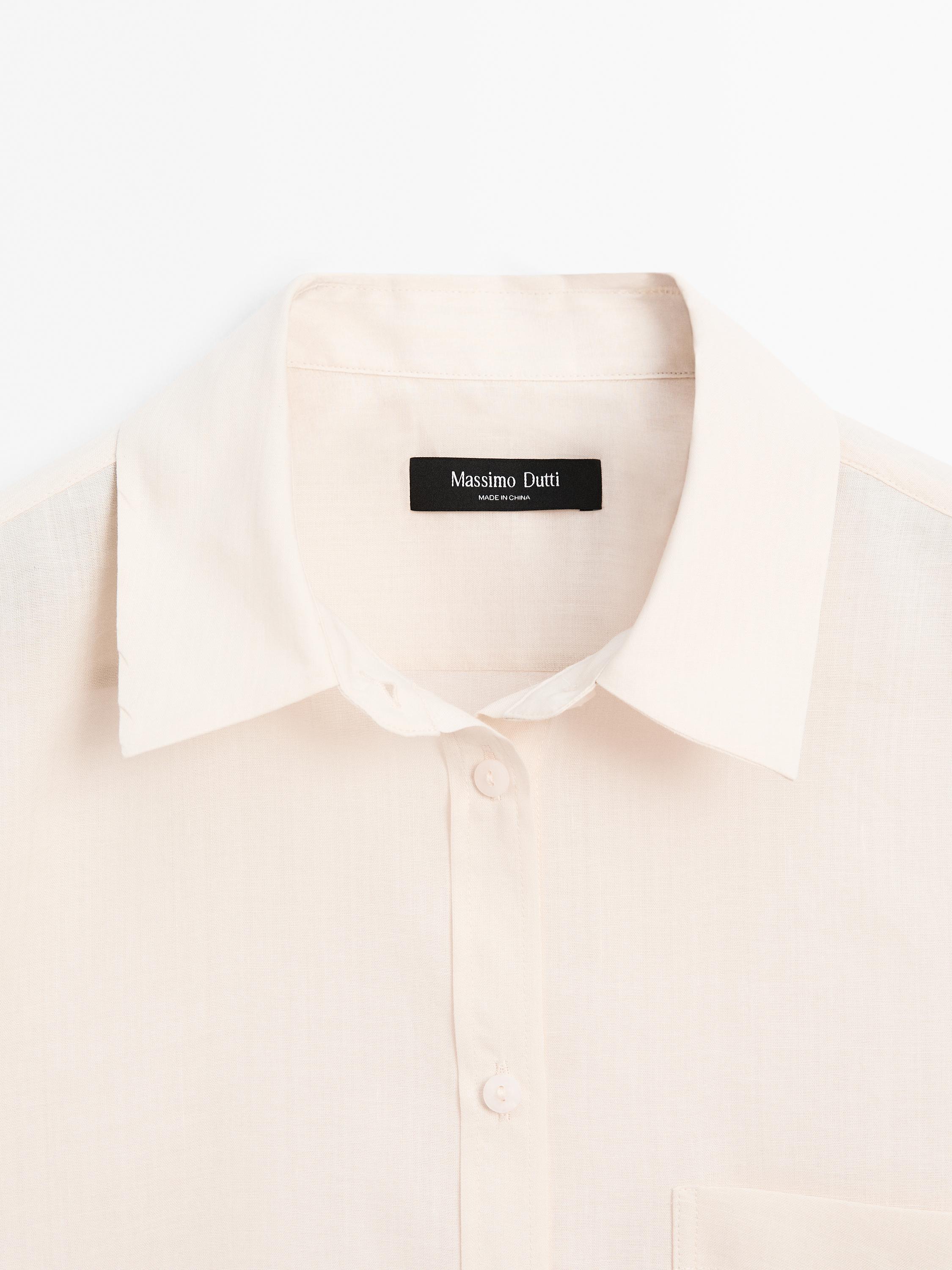 Flowing ramie blend shirt