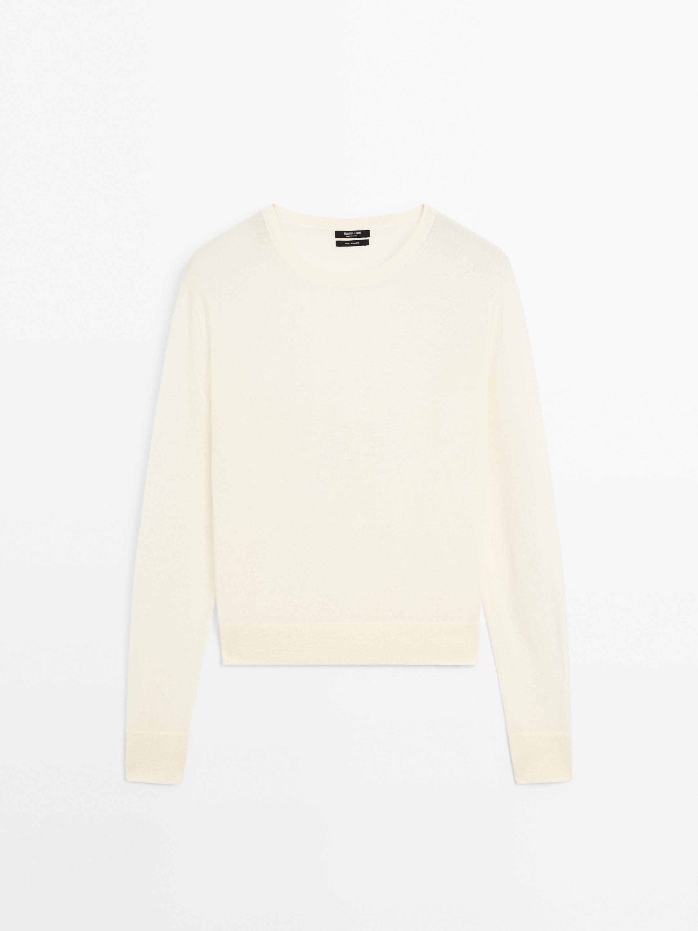 Fine-stitch jersey 100% cashmere
