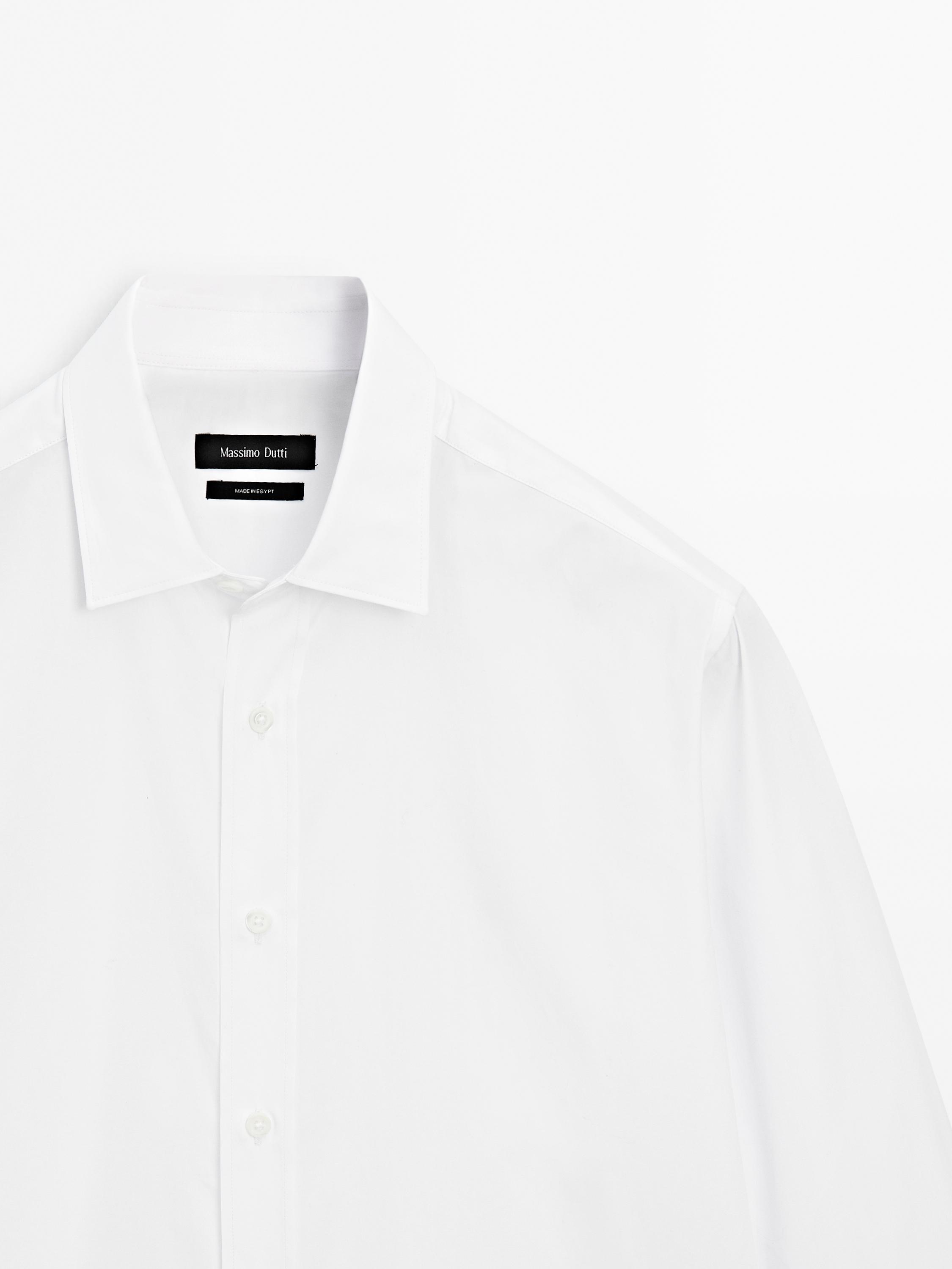 Regular fit cotton poplin shirt
