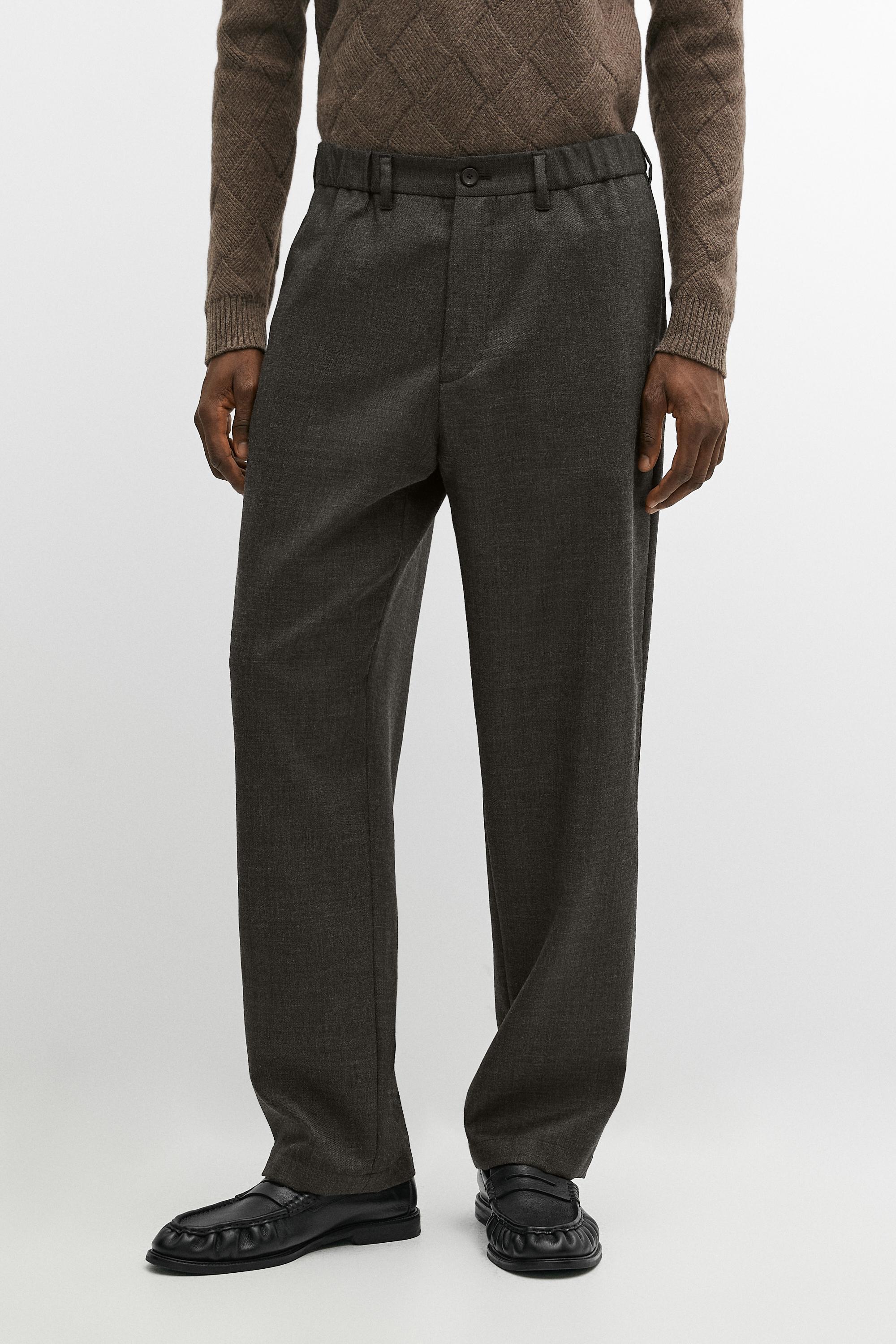 Relaxed-Fit-Hose mit Gummibund aus 100 % Wolle