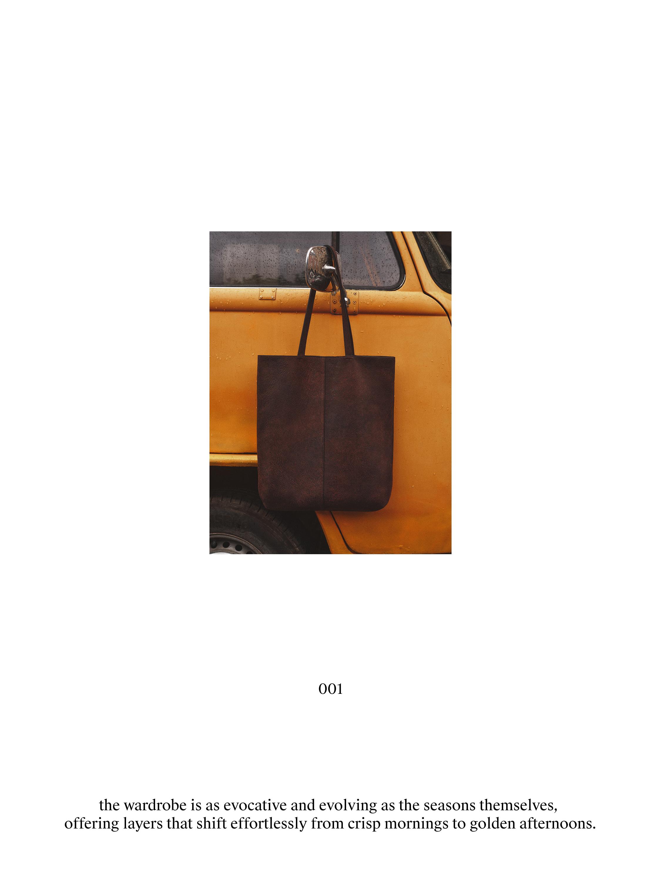 Suede leather tote bag with crackled finish