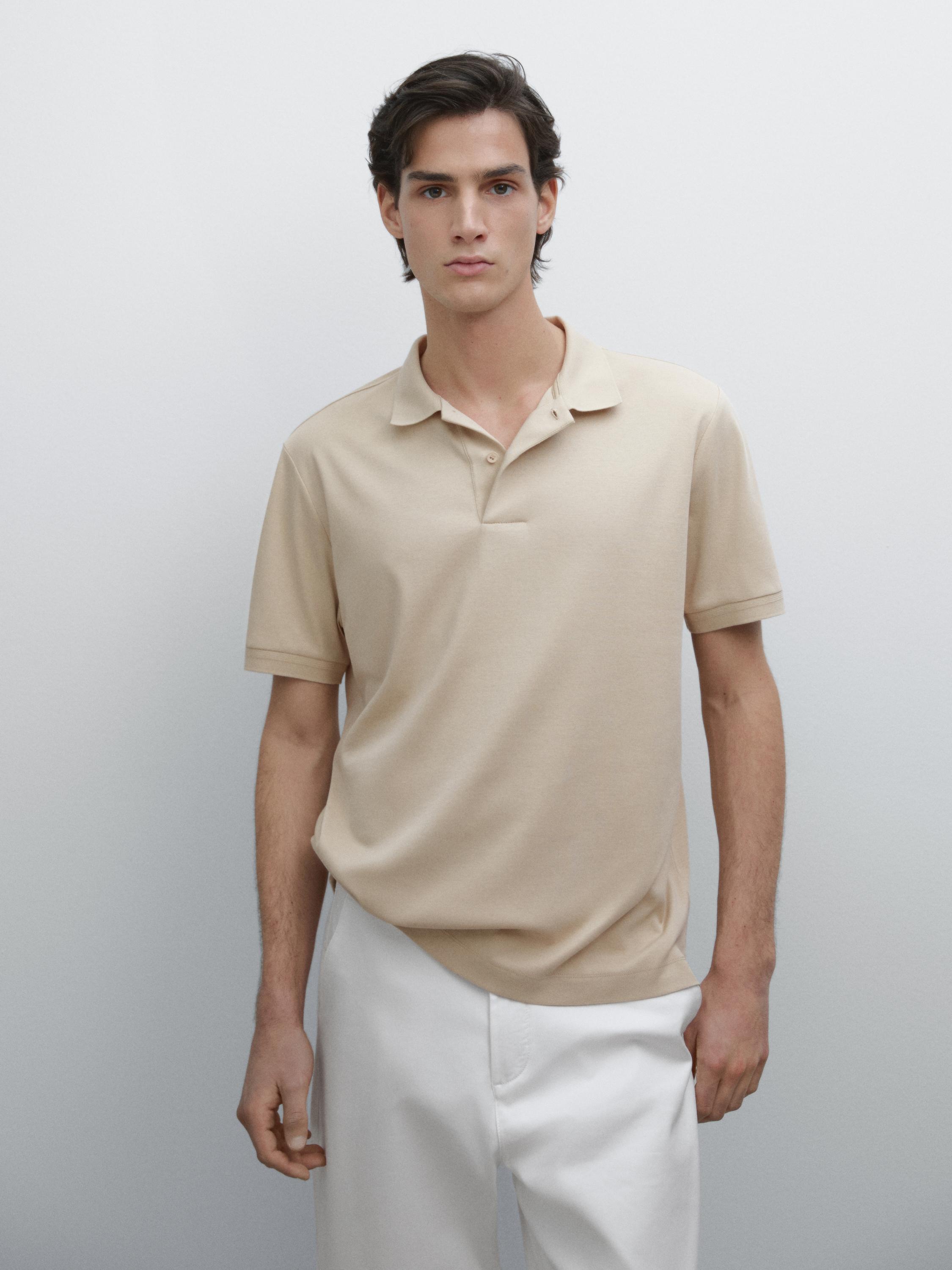 Short sleeve cotton polo shirt