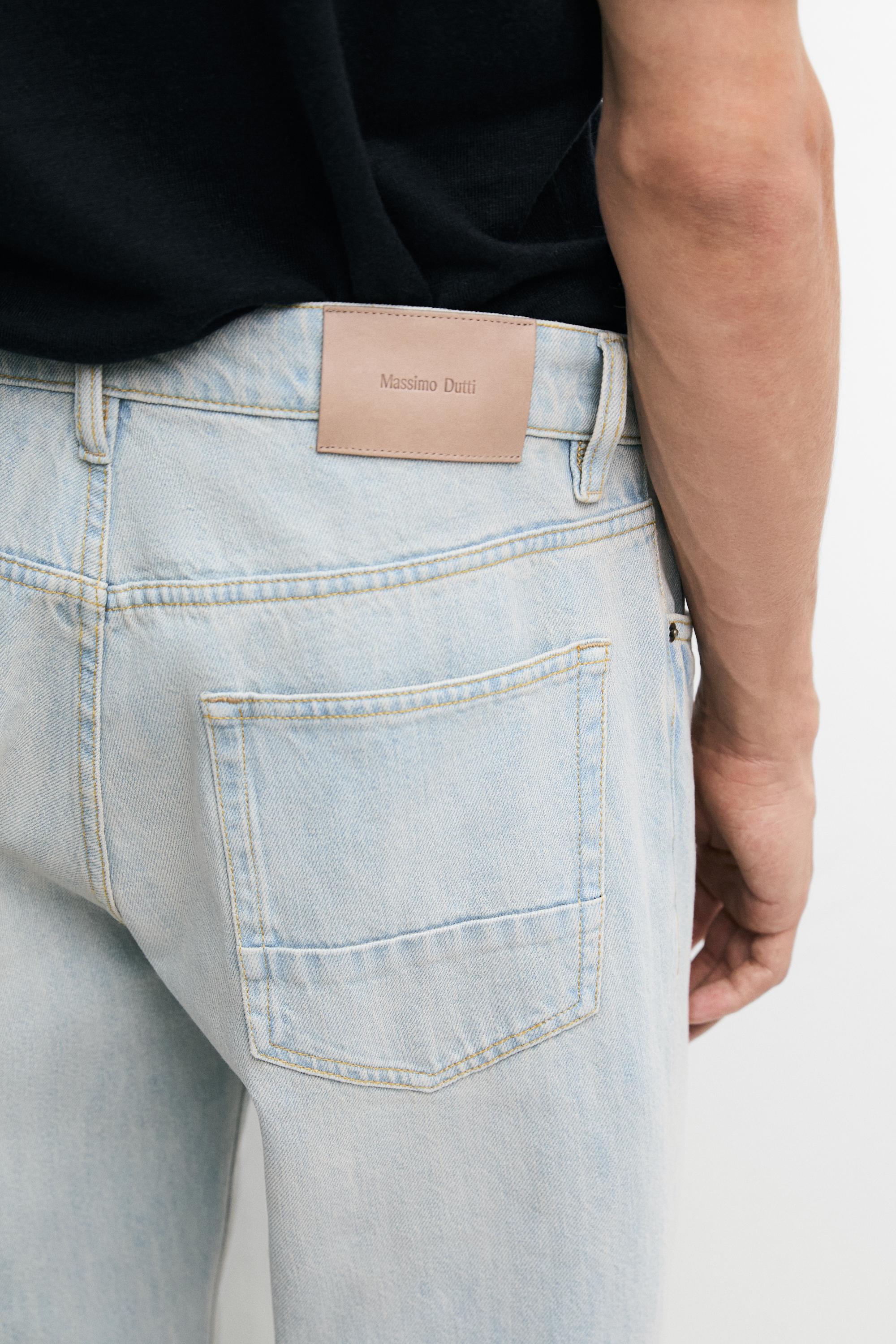 Slim fit cropped jeans — DARK BLUE