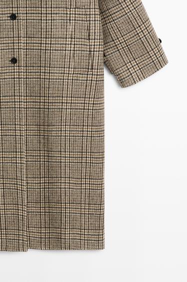 Wool blend check trench coat — Off white 7