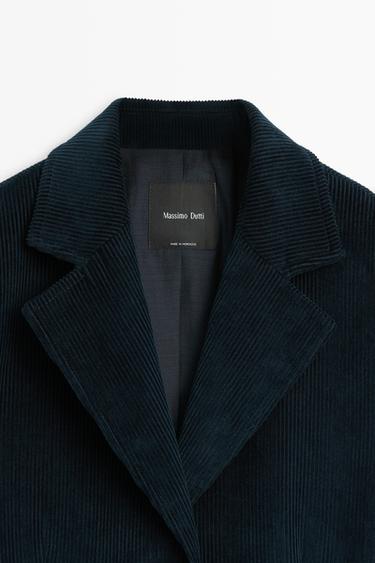 100% cotton corduroy blazer — Dark Blue 4