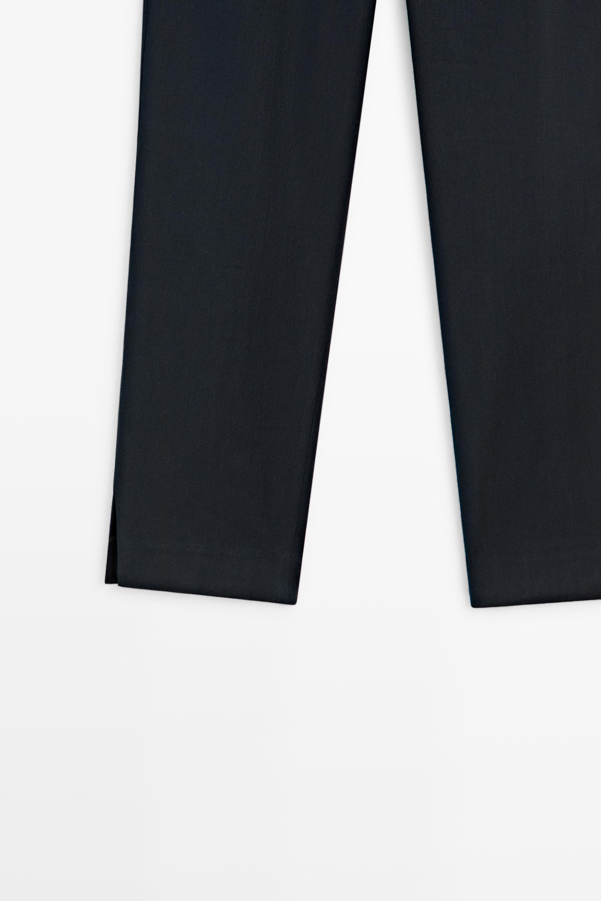 Lightweight linen blend pants — NAVY BLUE