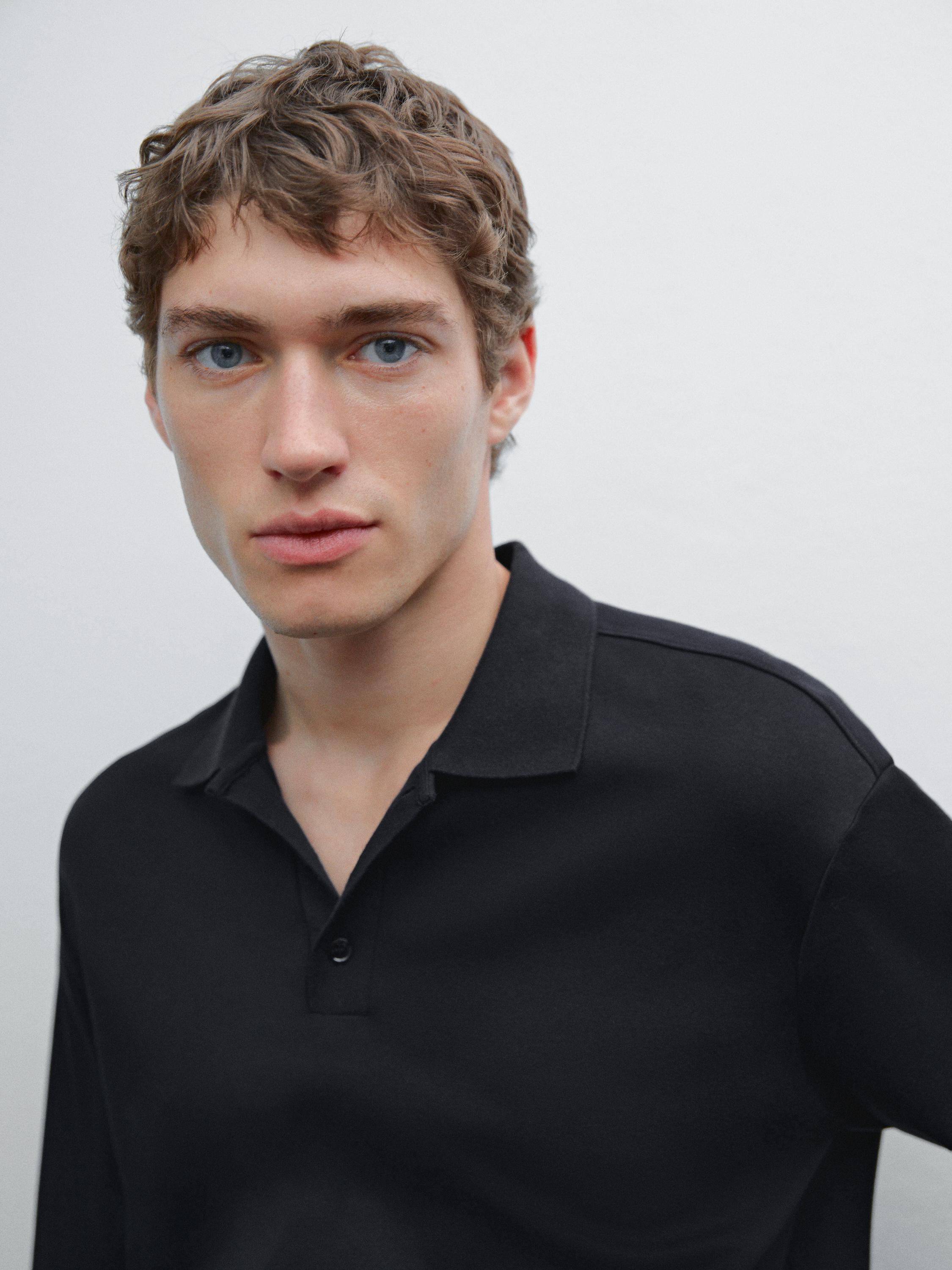 Long sleeve polo sweater
