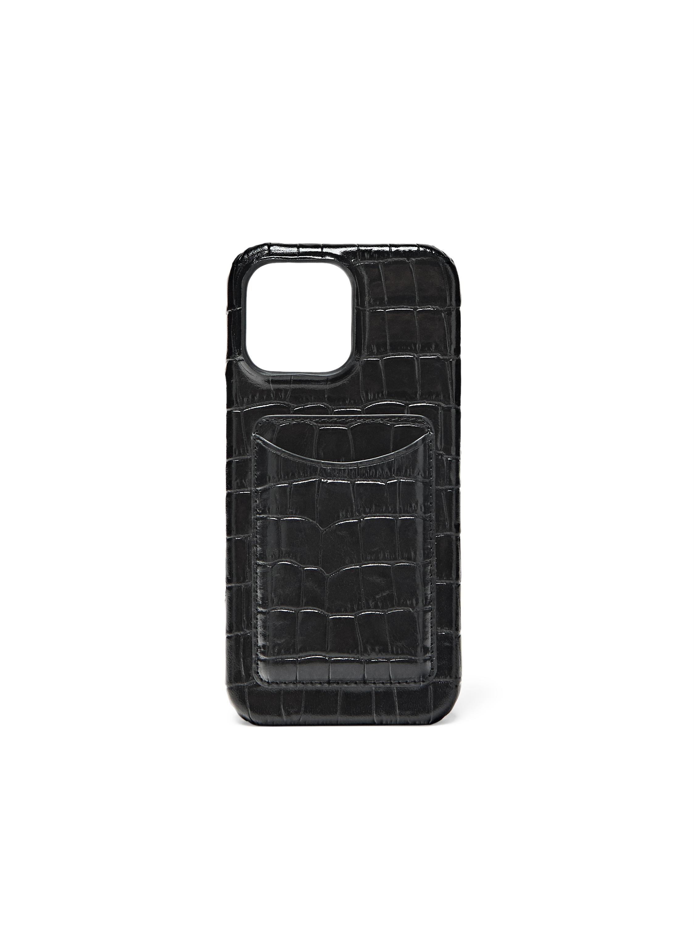 Nappa leather iPhone 16 Pro Max case — BLACK