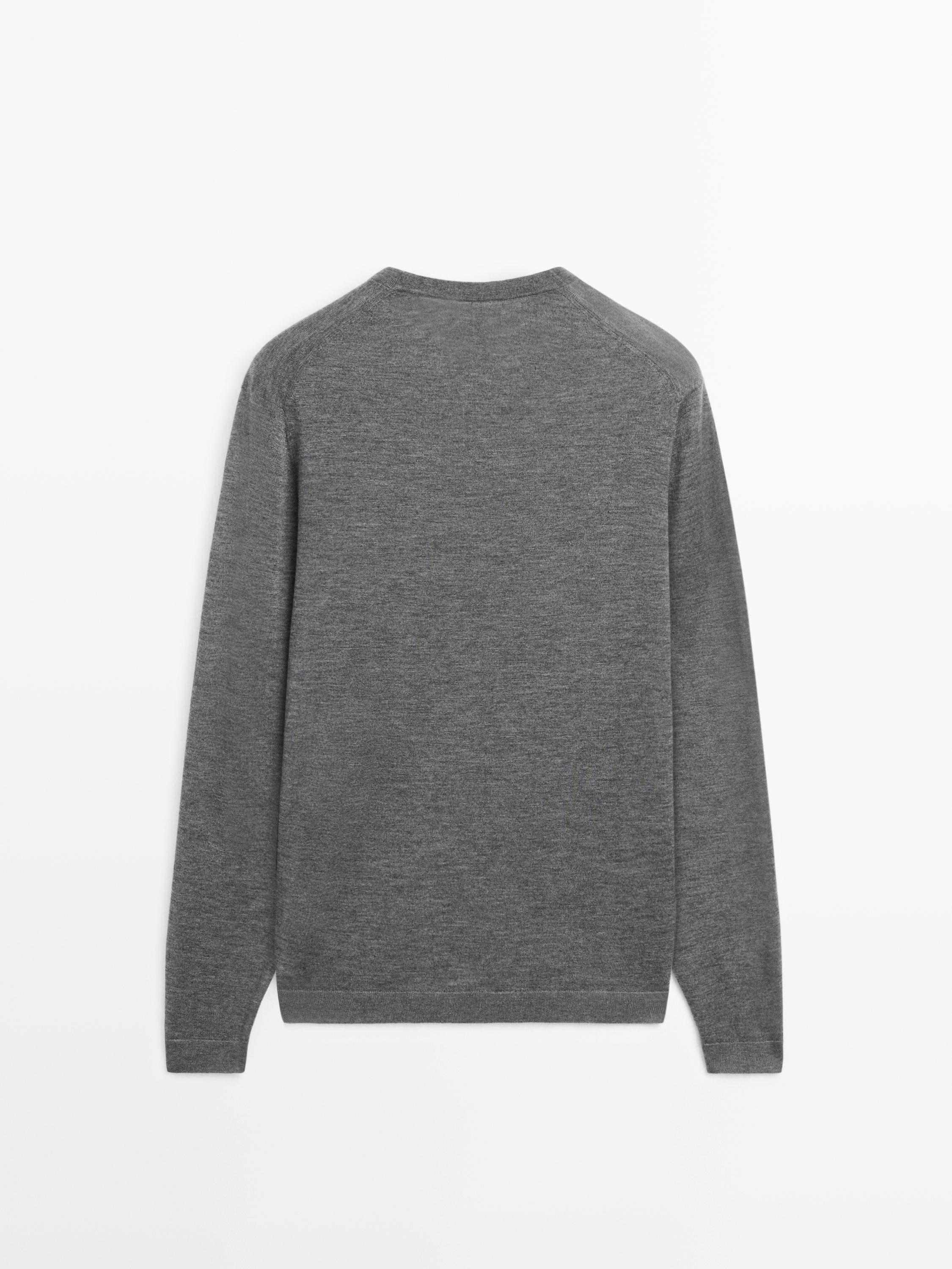Jersey punto cuello redondo 100% cashmere