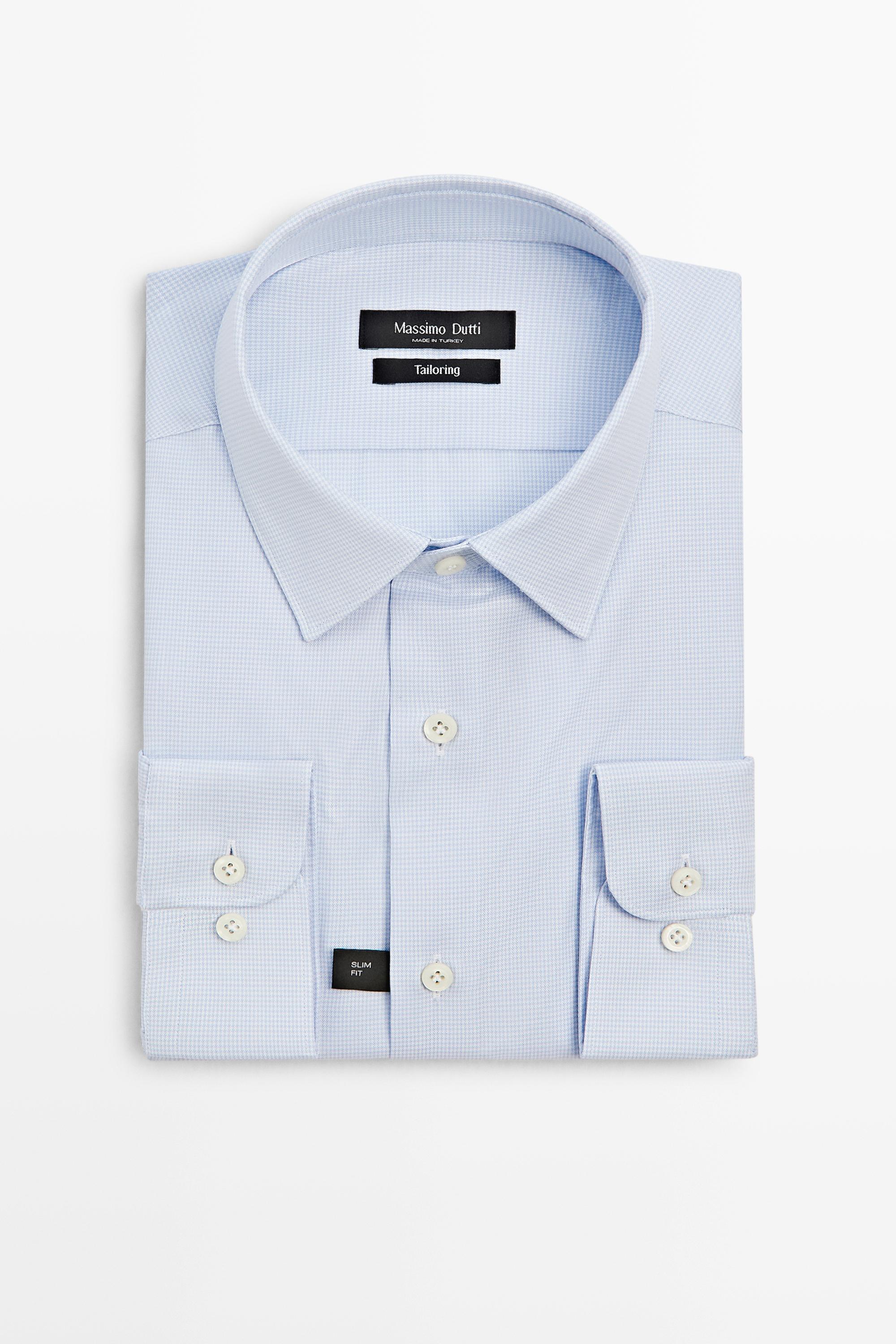 Koszula slim w mikrokratkę tailored fit