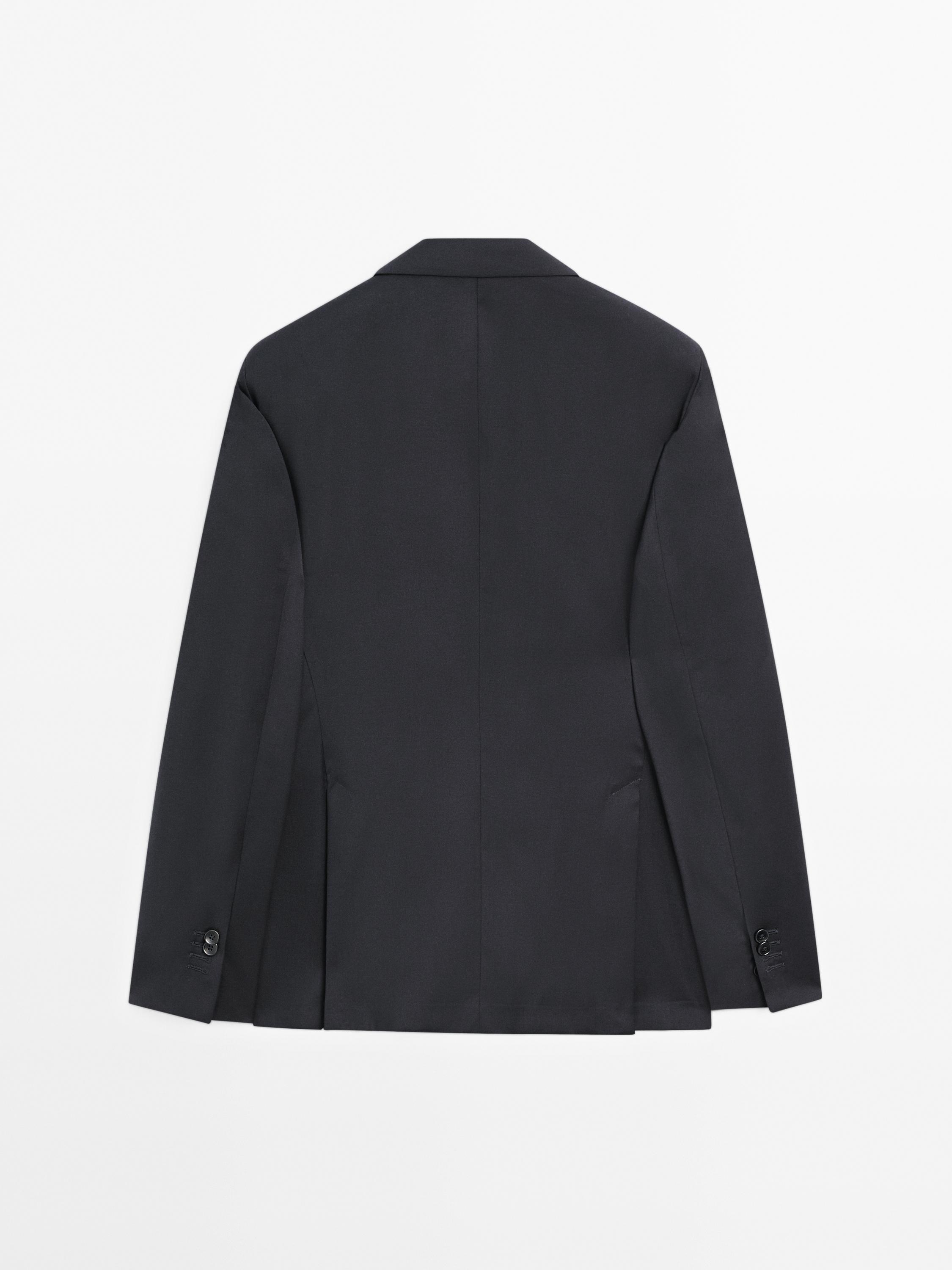 100% wool double-breasted blazer