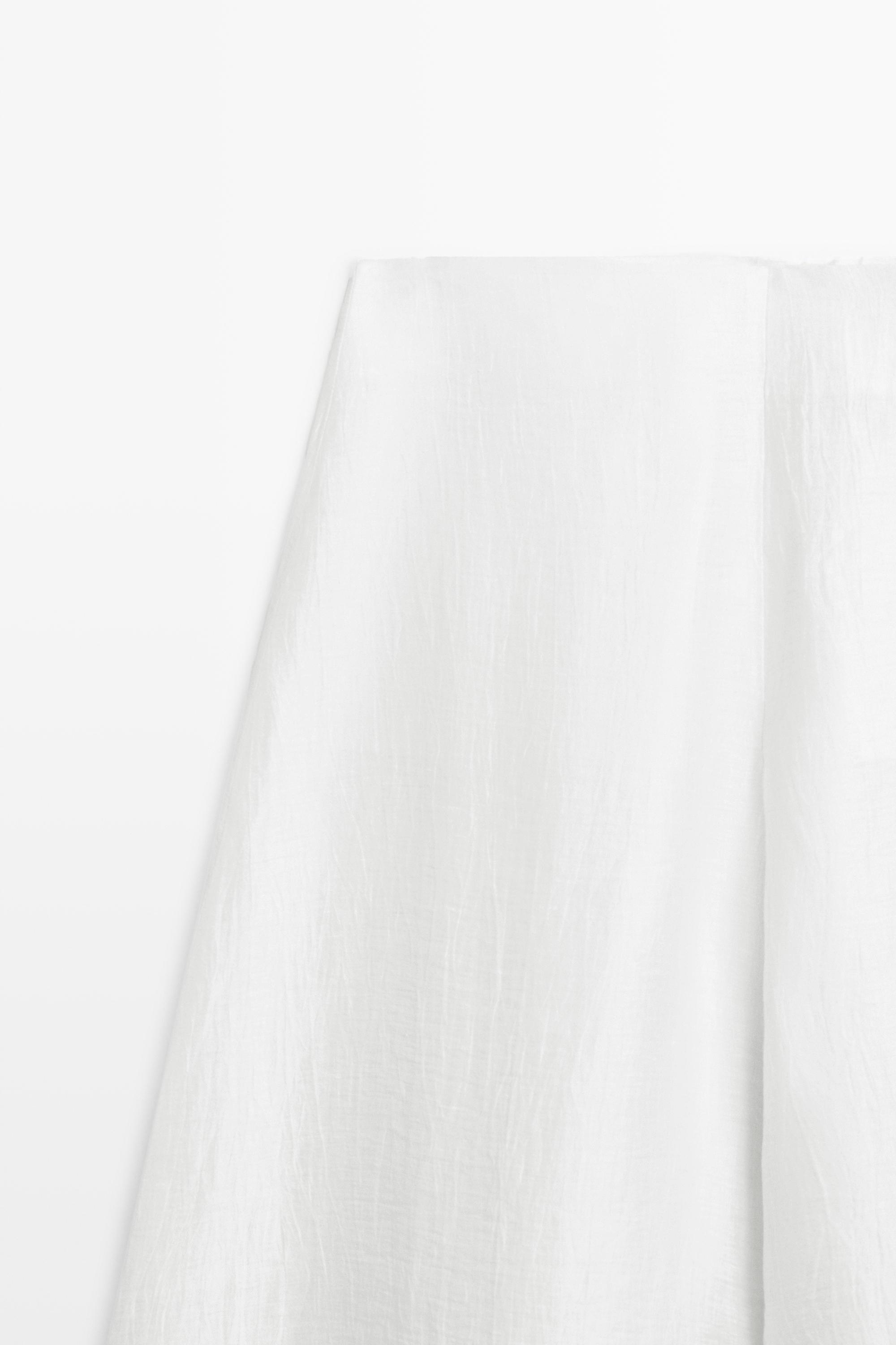 Linen blend palazzo trousers — Off white