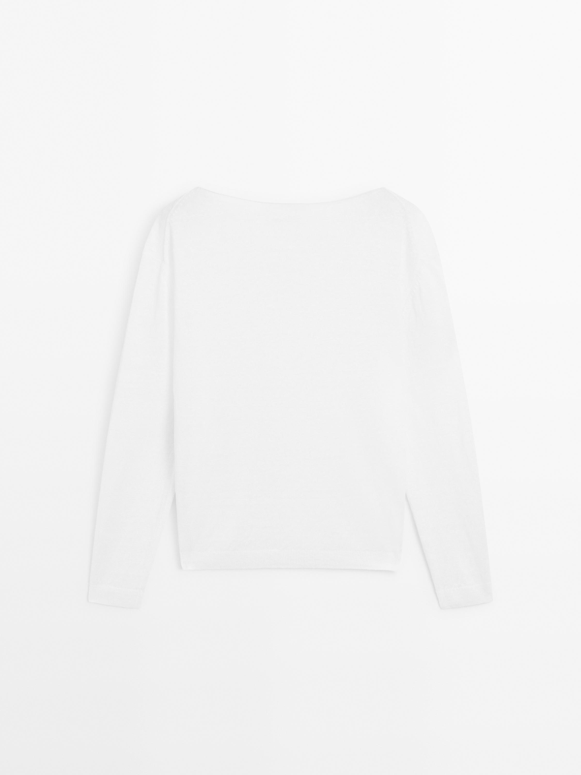 100% linen fine knit sweater