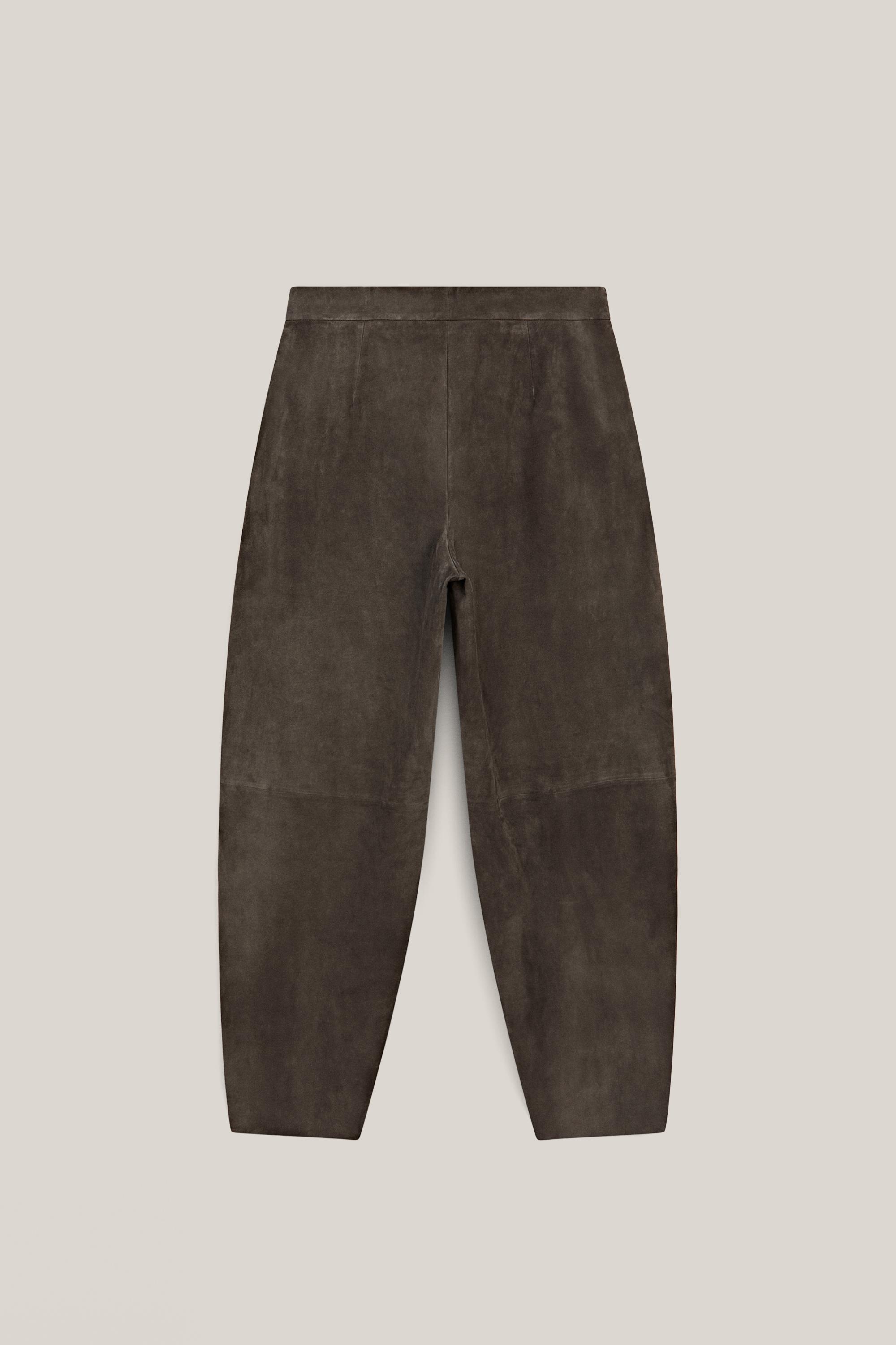 Suede leather trousers - LIMITED EDITION — MOLE BROWN