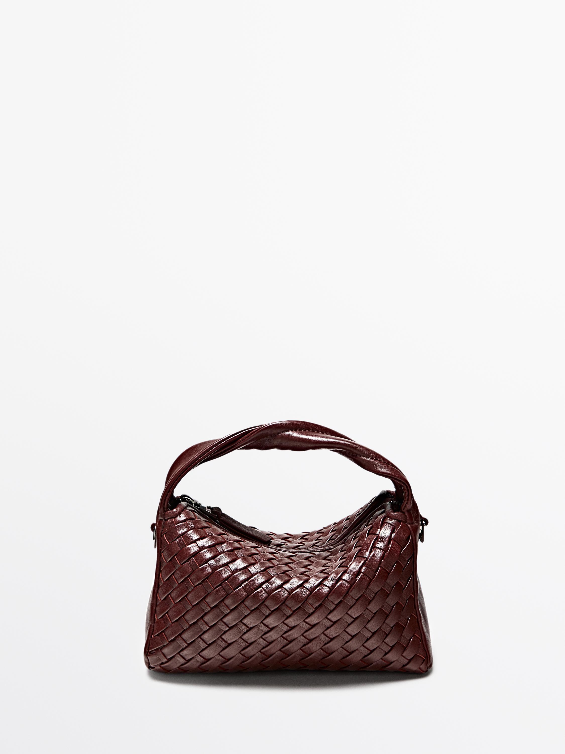 Nappa leather braided mini bag