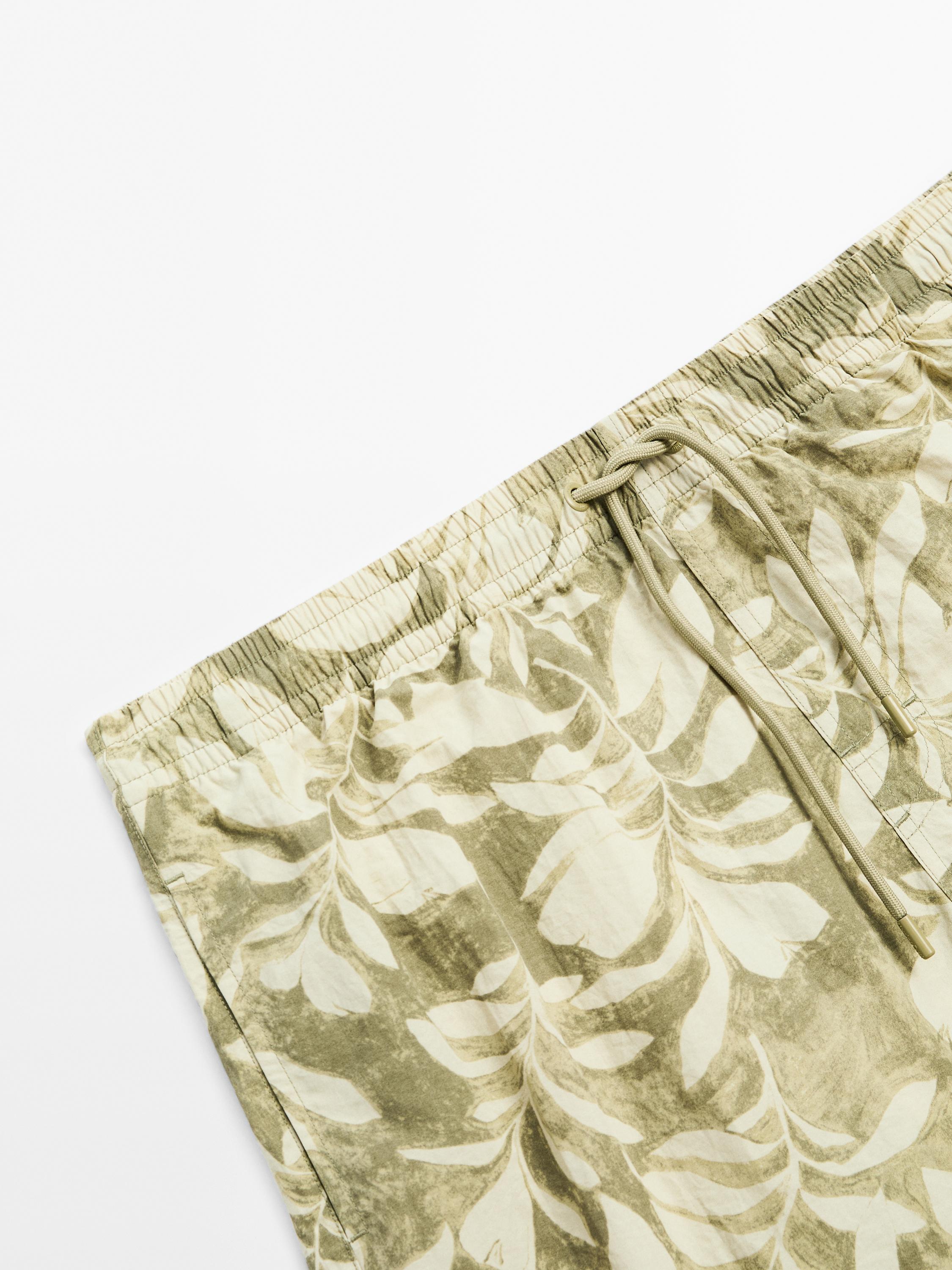 Regular fit printed swimming trunks