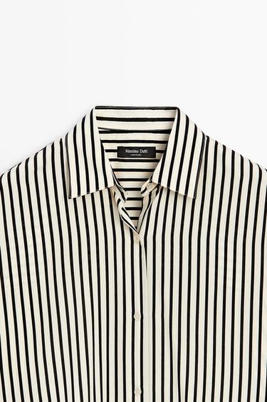 Flowing striped shirt — WHITE 9