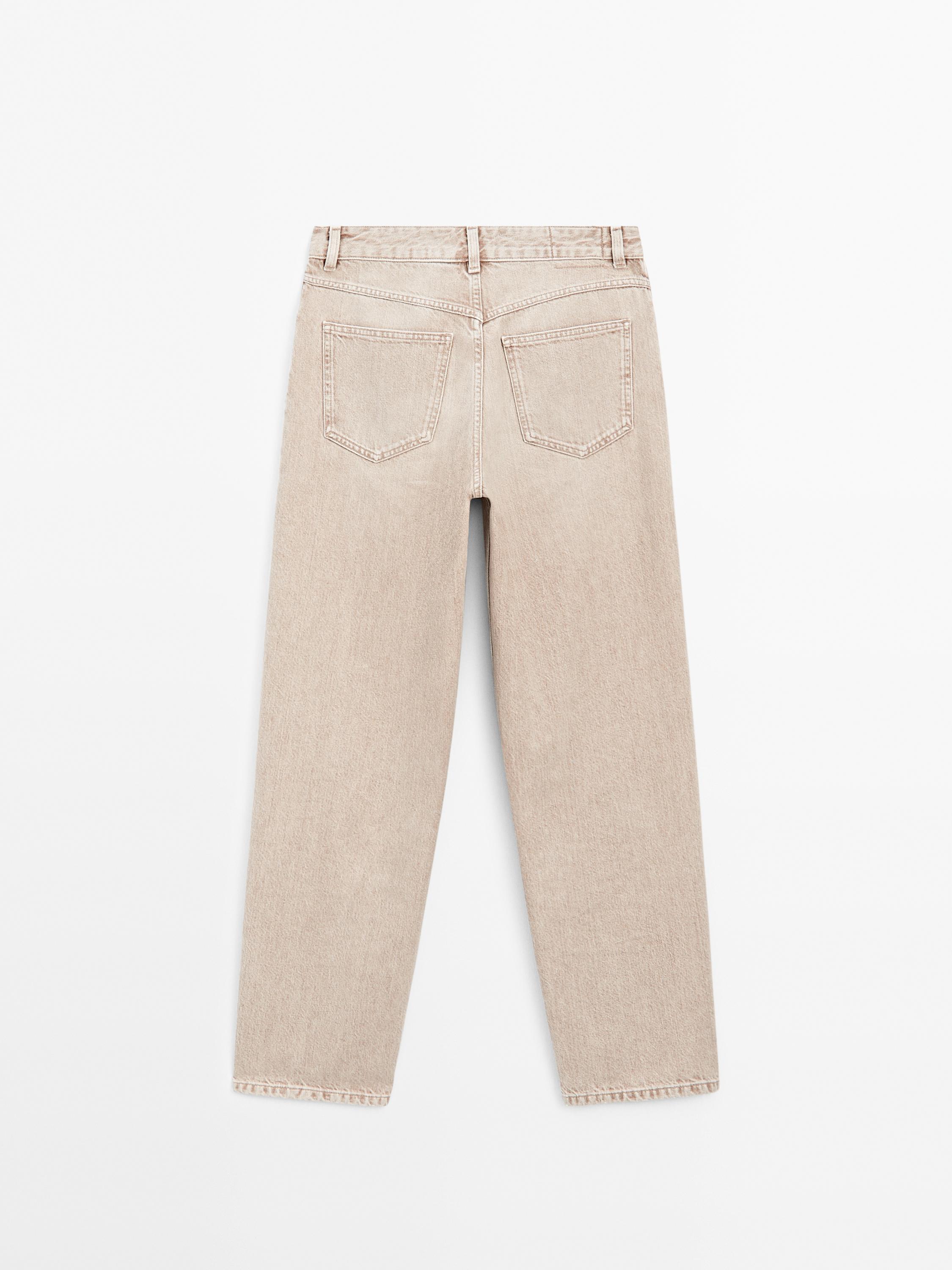 High-waist relaxed fit barrel jeans