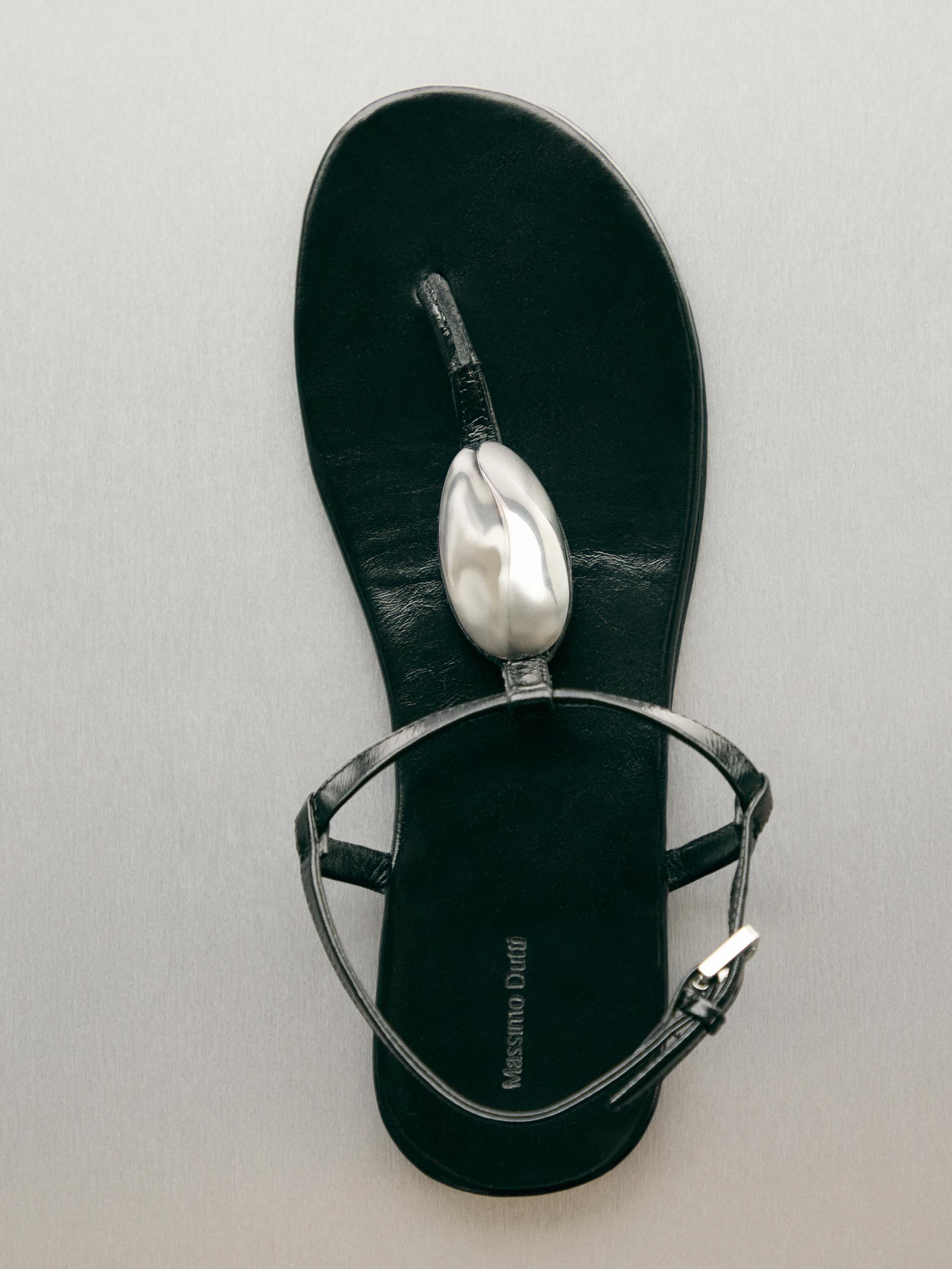 ★ Massimo Dutti★ Mesh sandals rhinestone detail 117445508 Mesh sandals with rhinestone detail · Black · Shoes