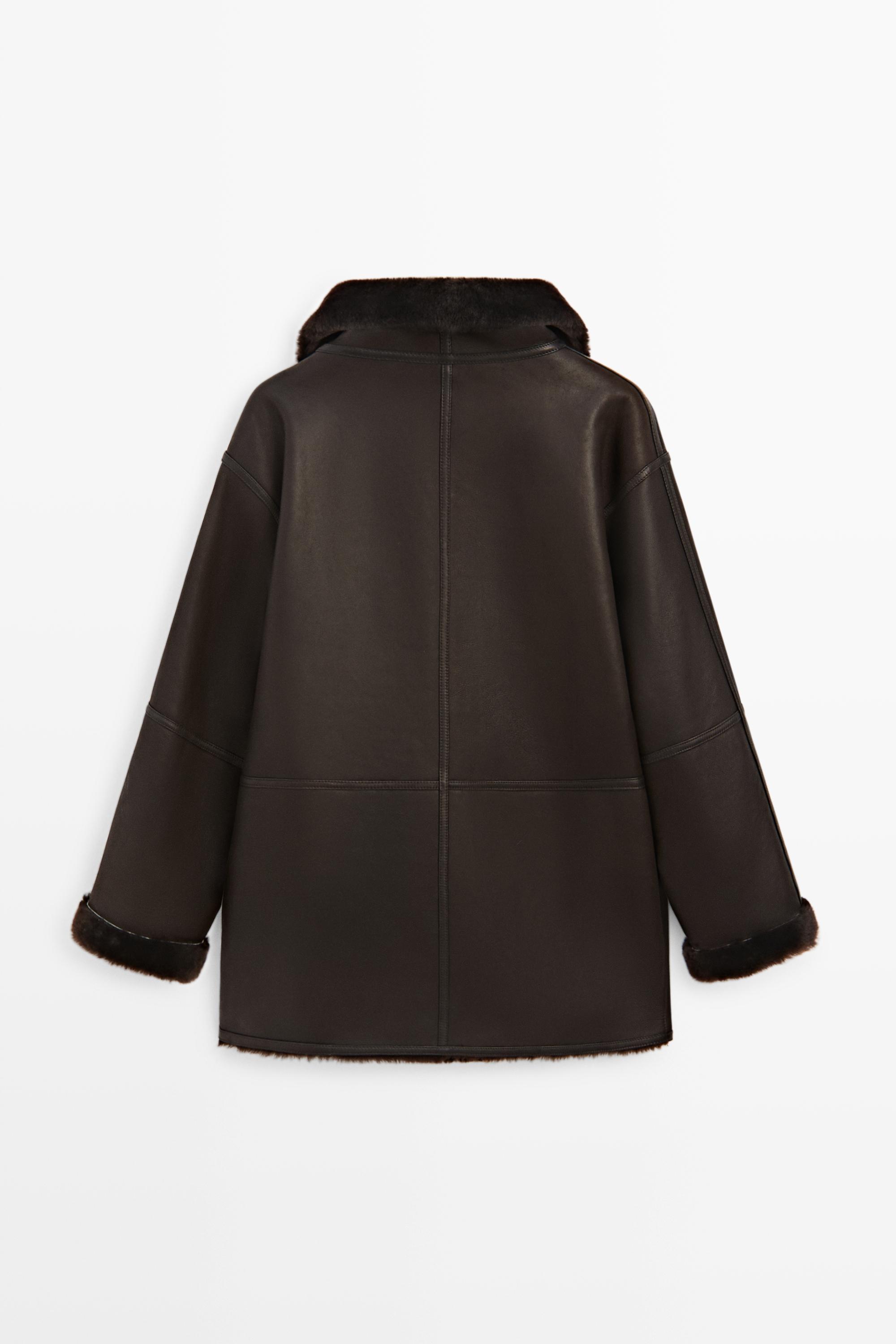 Double-faced lambskin fur coat — BROWN