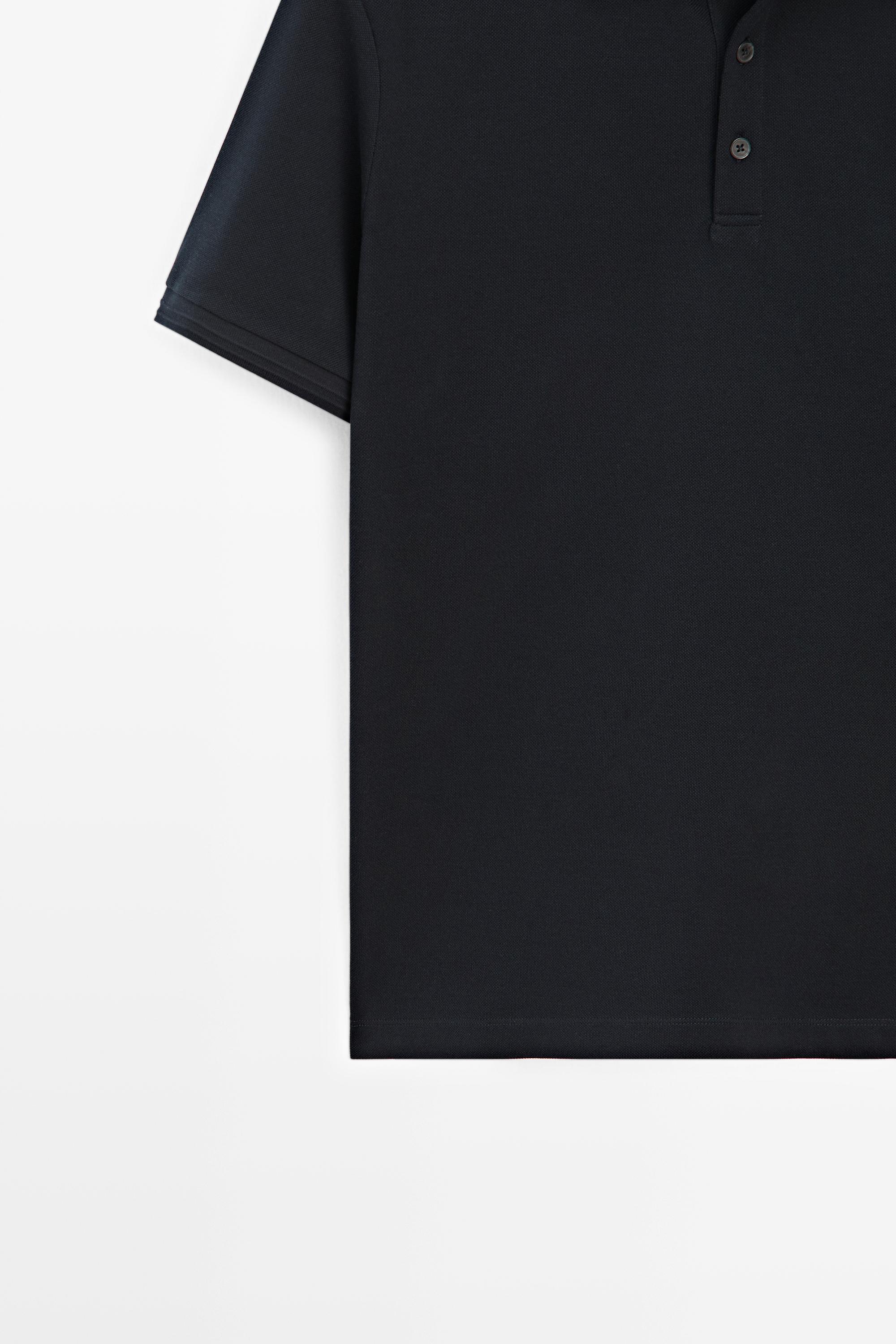 100% cotton short sleeve polo shirt — NAVY BLUE