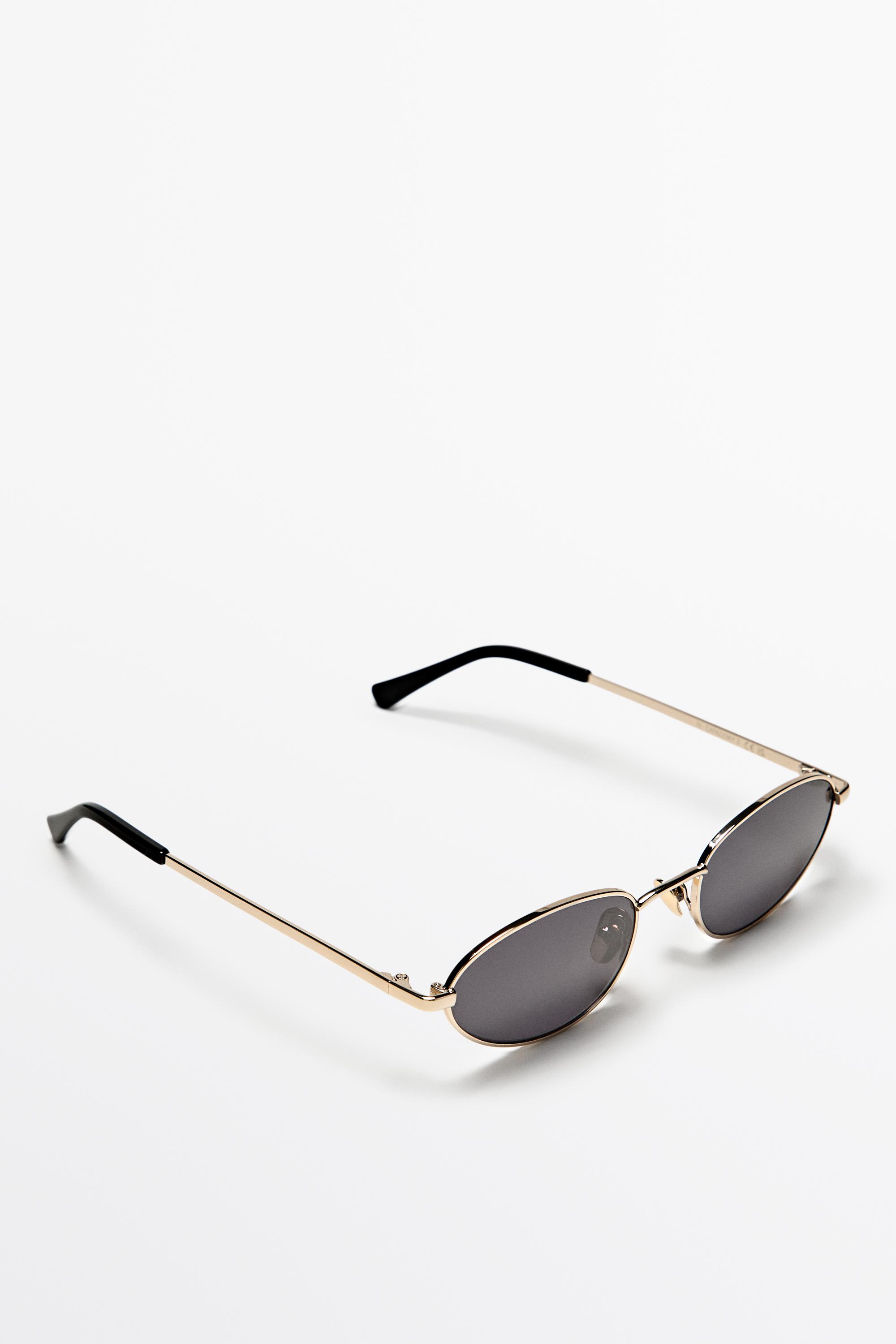 Oval metal sunglasses — SILVER