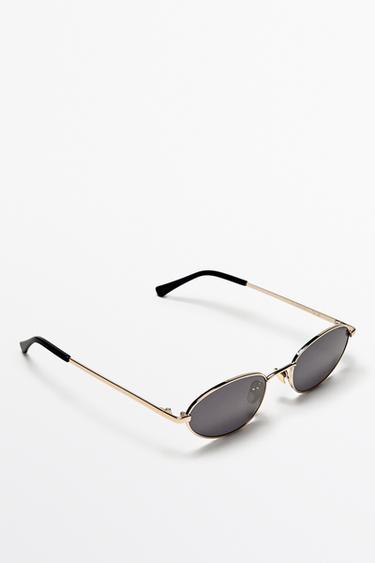 Oval metal sunglasses — SILVER 2