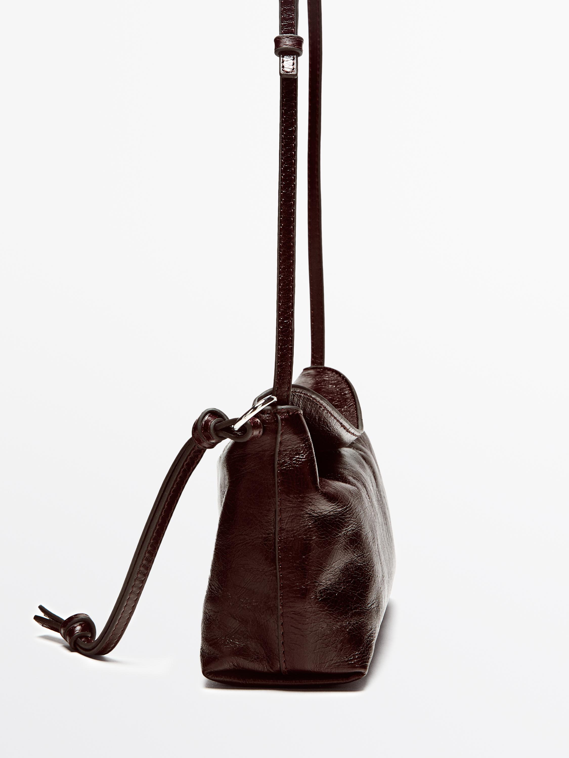 Bolso pouch bandolera piel napa