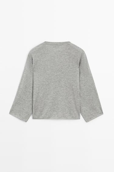 Round neck knit sweater — GREY MARL 6