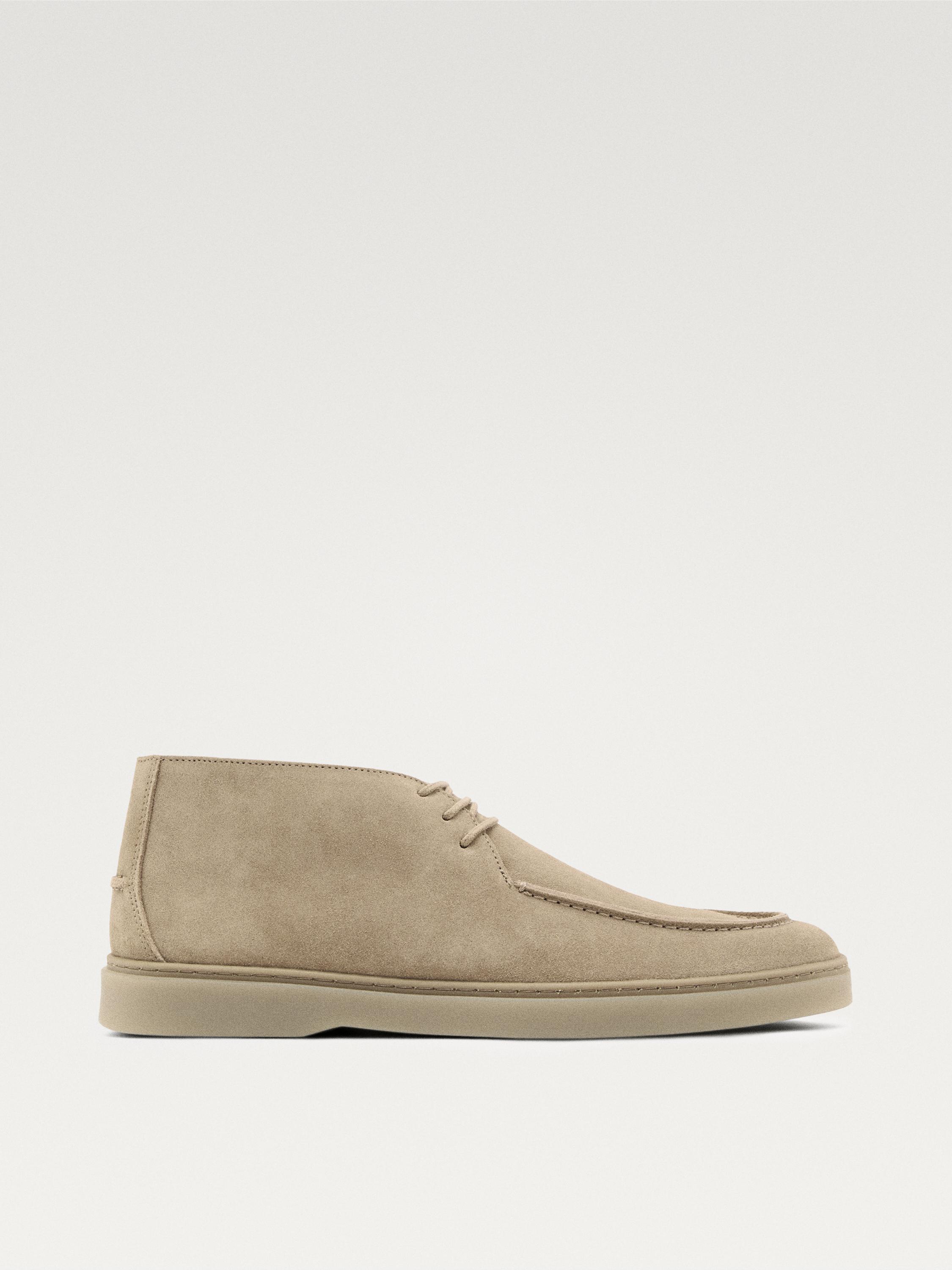 Soft split leather boot-style shoes