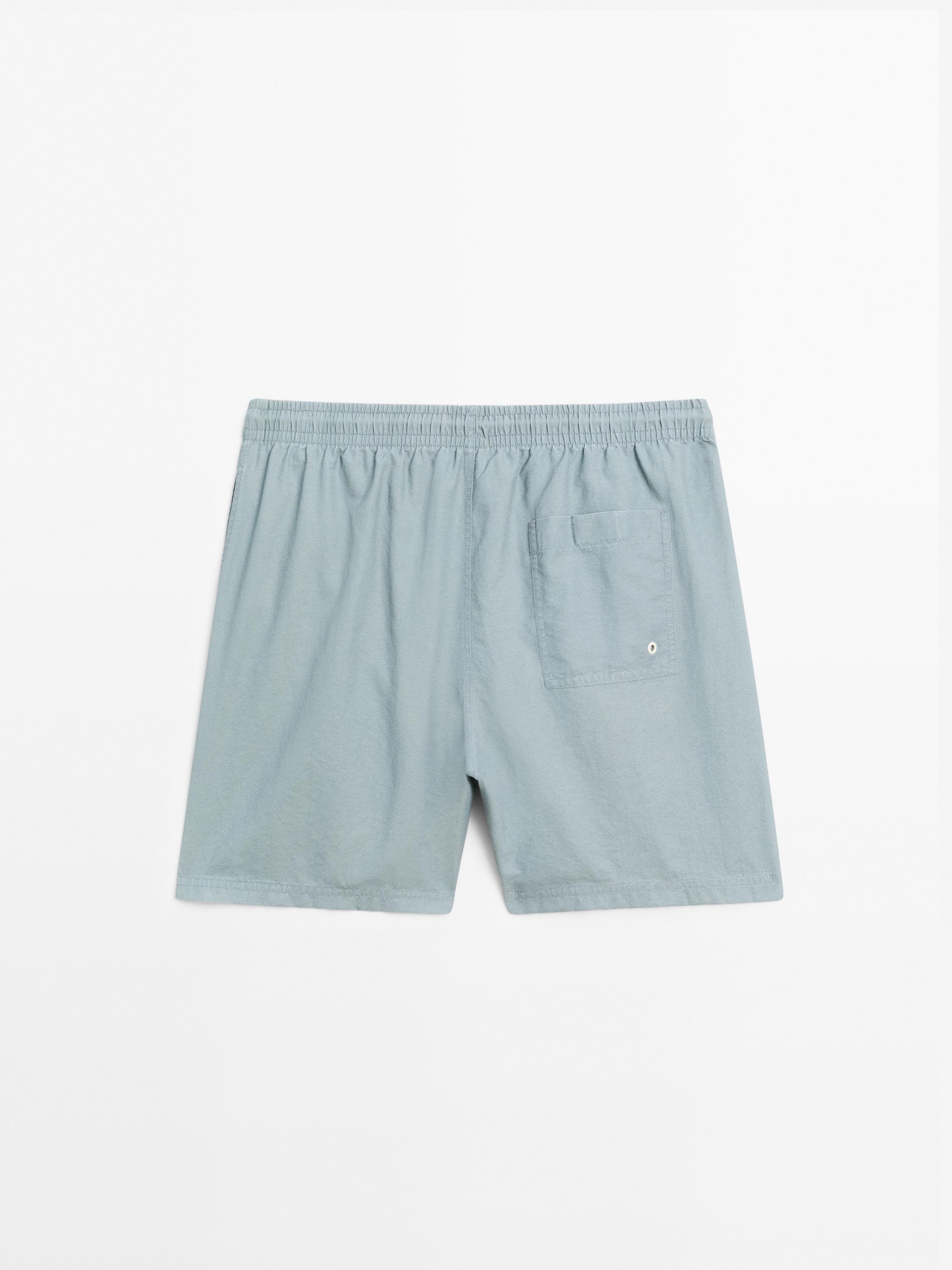 Plain regular fit swimming trunks