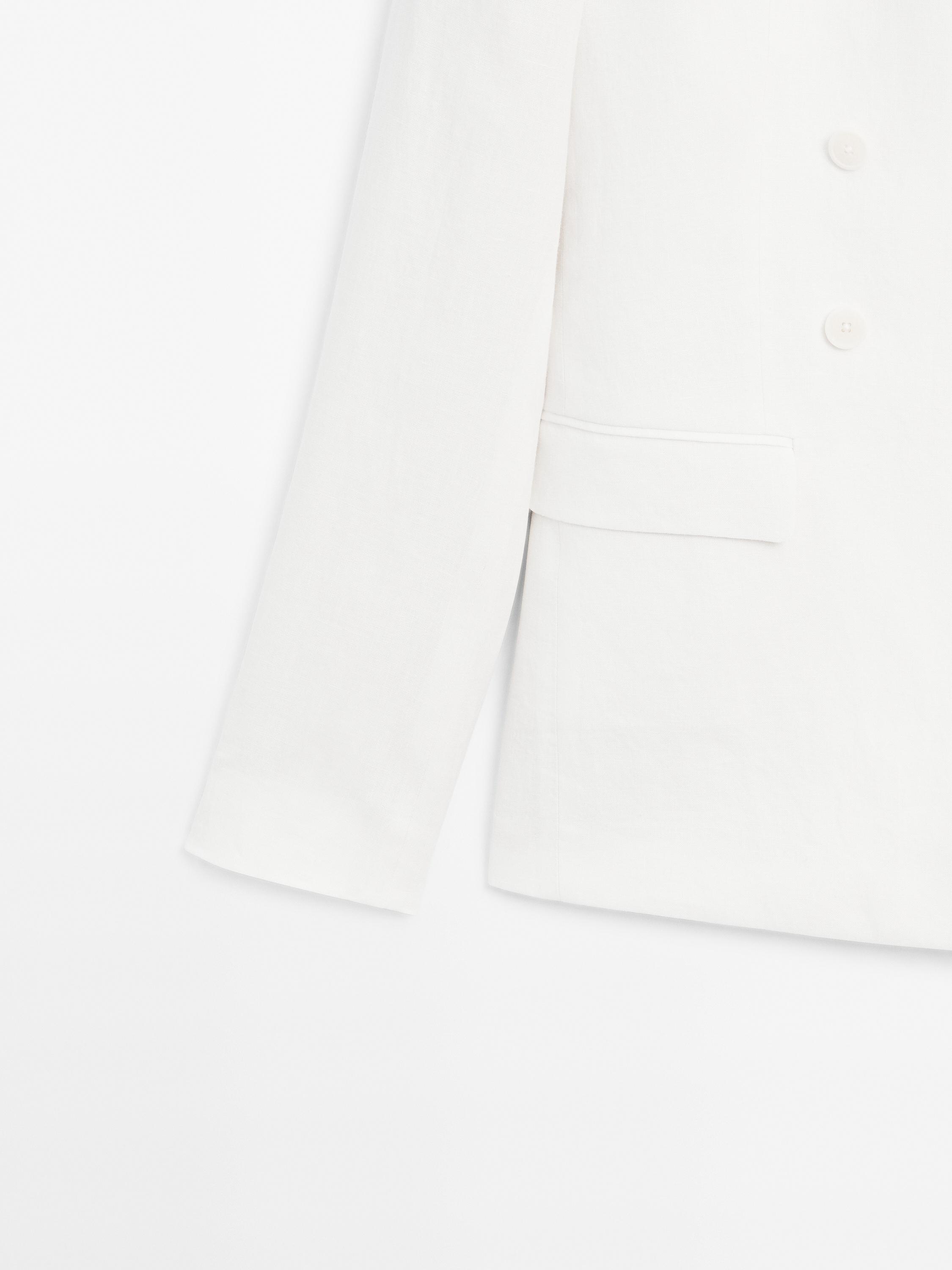 Fitted double-breasted linen blazer - Limited Edition