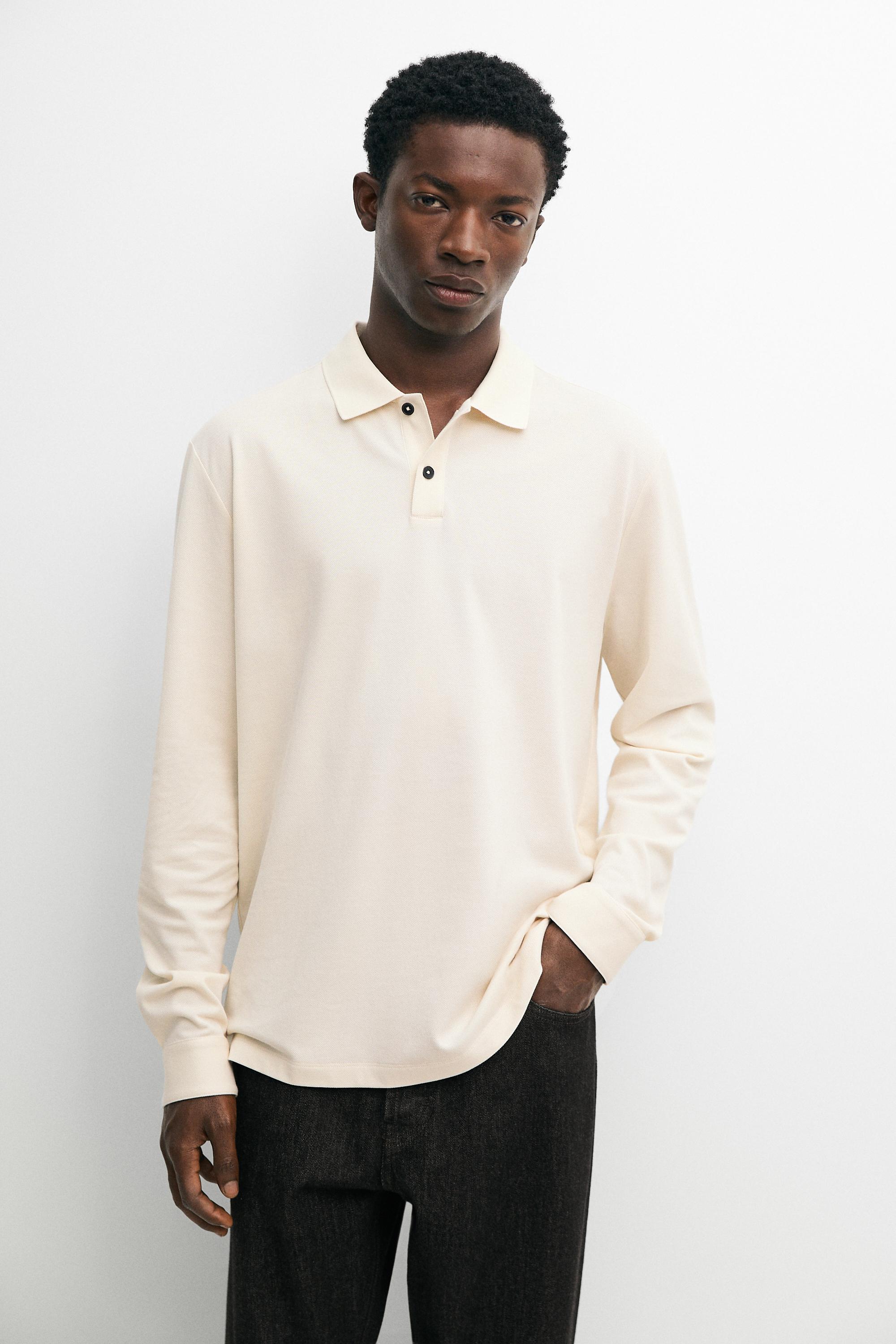 100% cotton micro-textured knit polo shirt