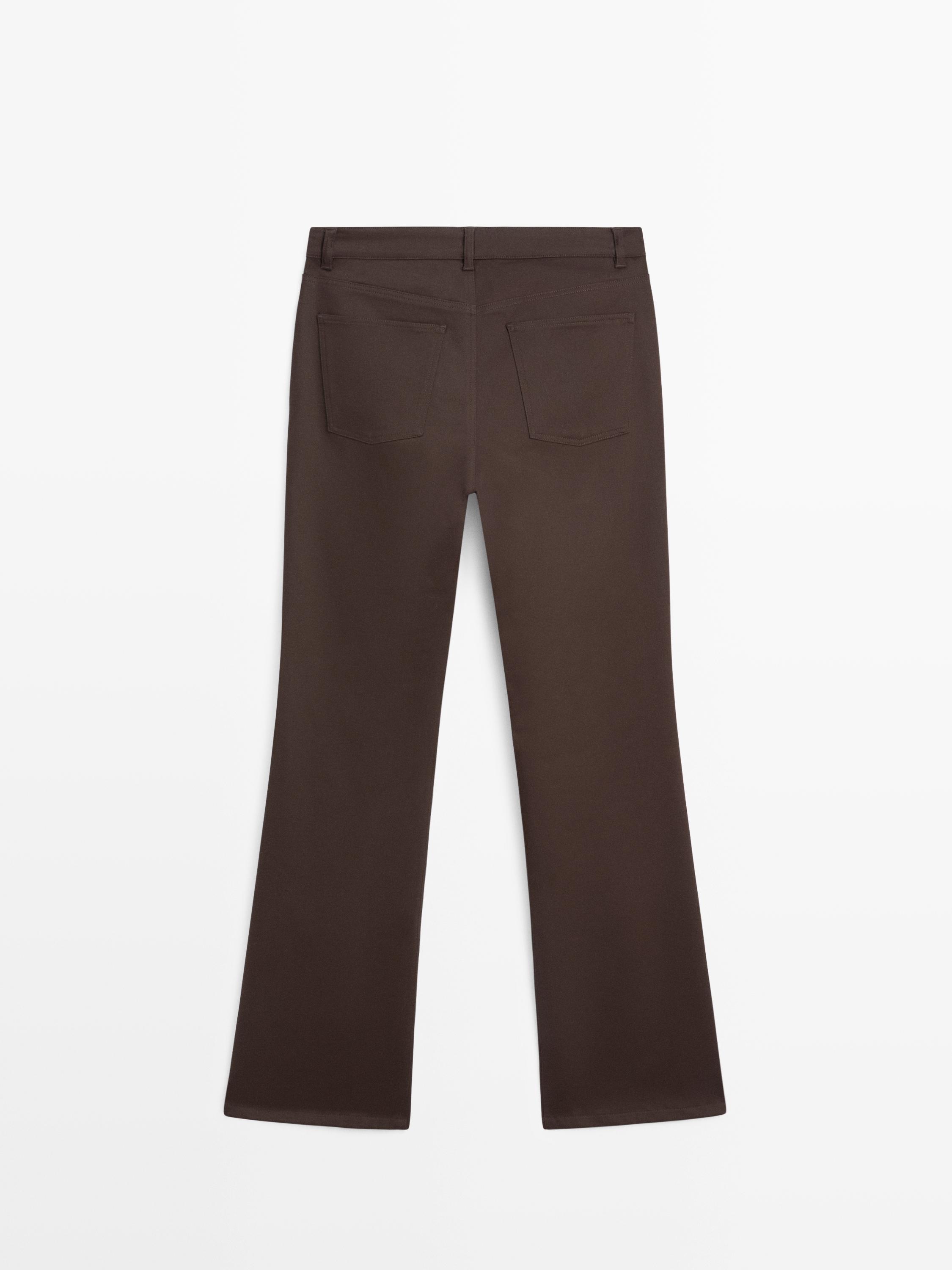Boot-cut trousers — Chocolate