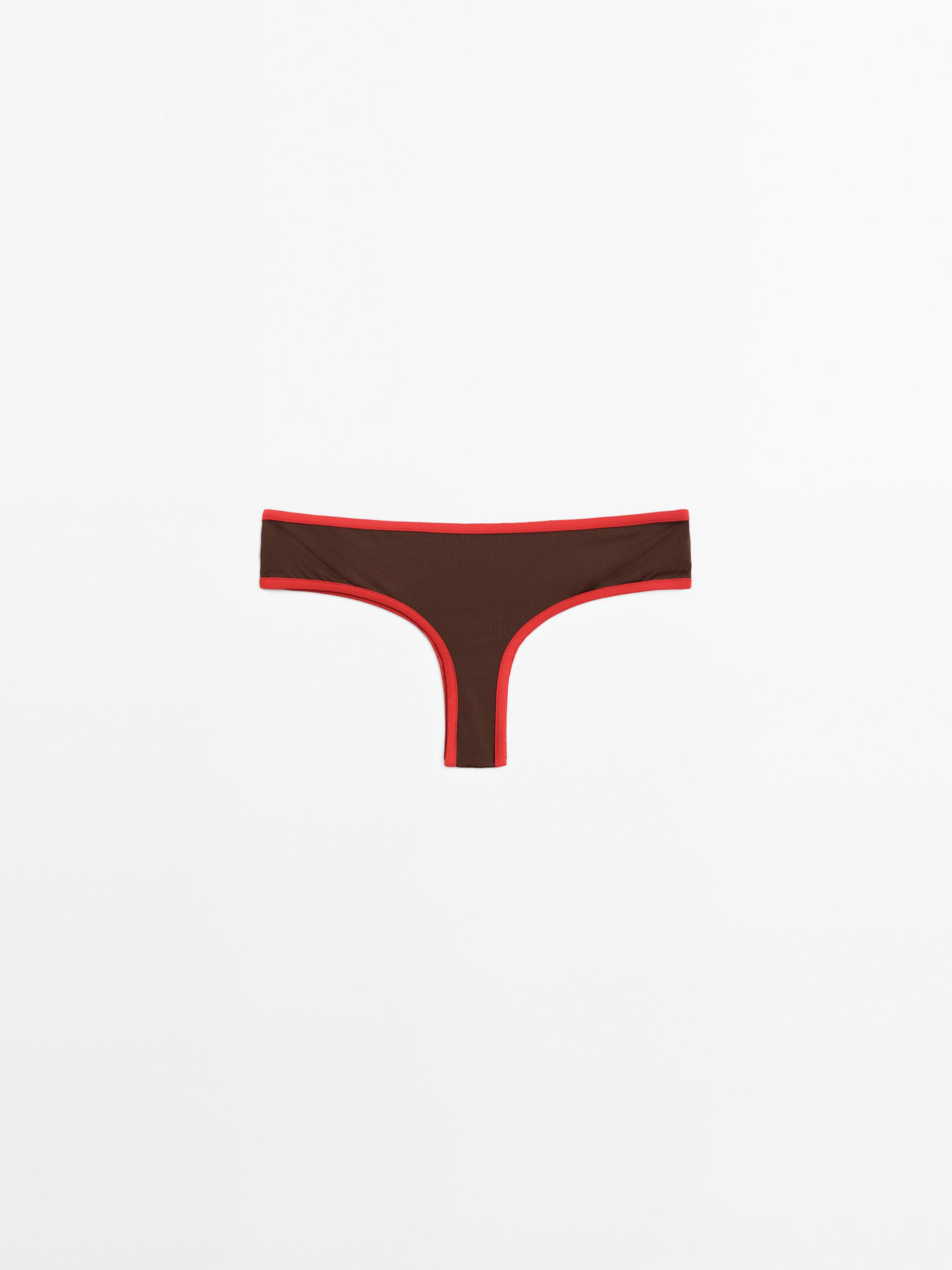 Contrast bikini bottoms