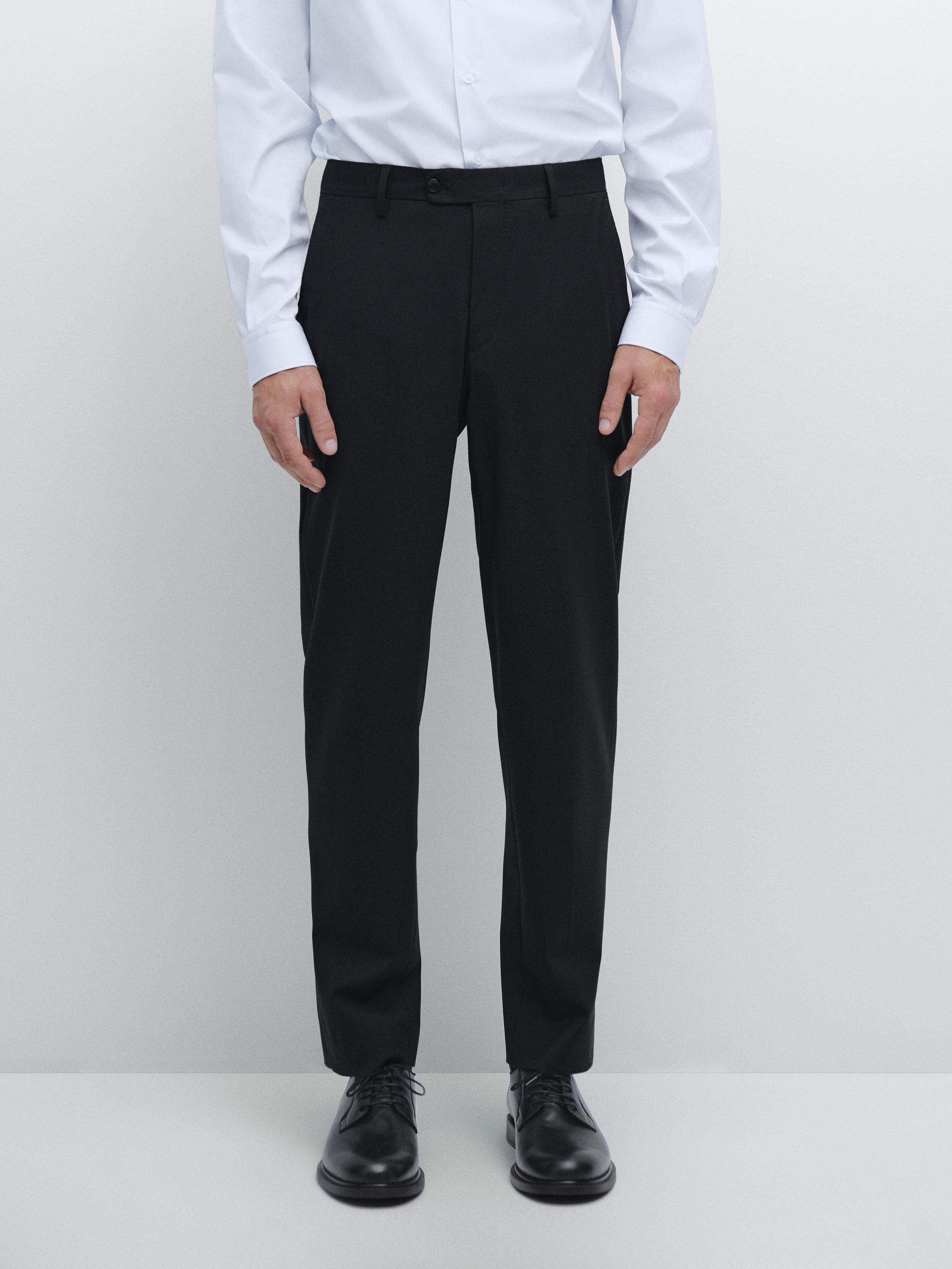 Pantalón traje mezcla lana