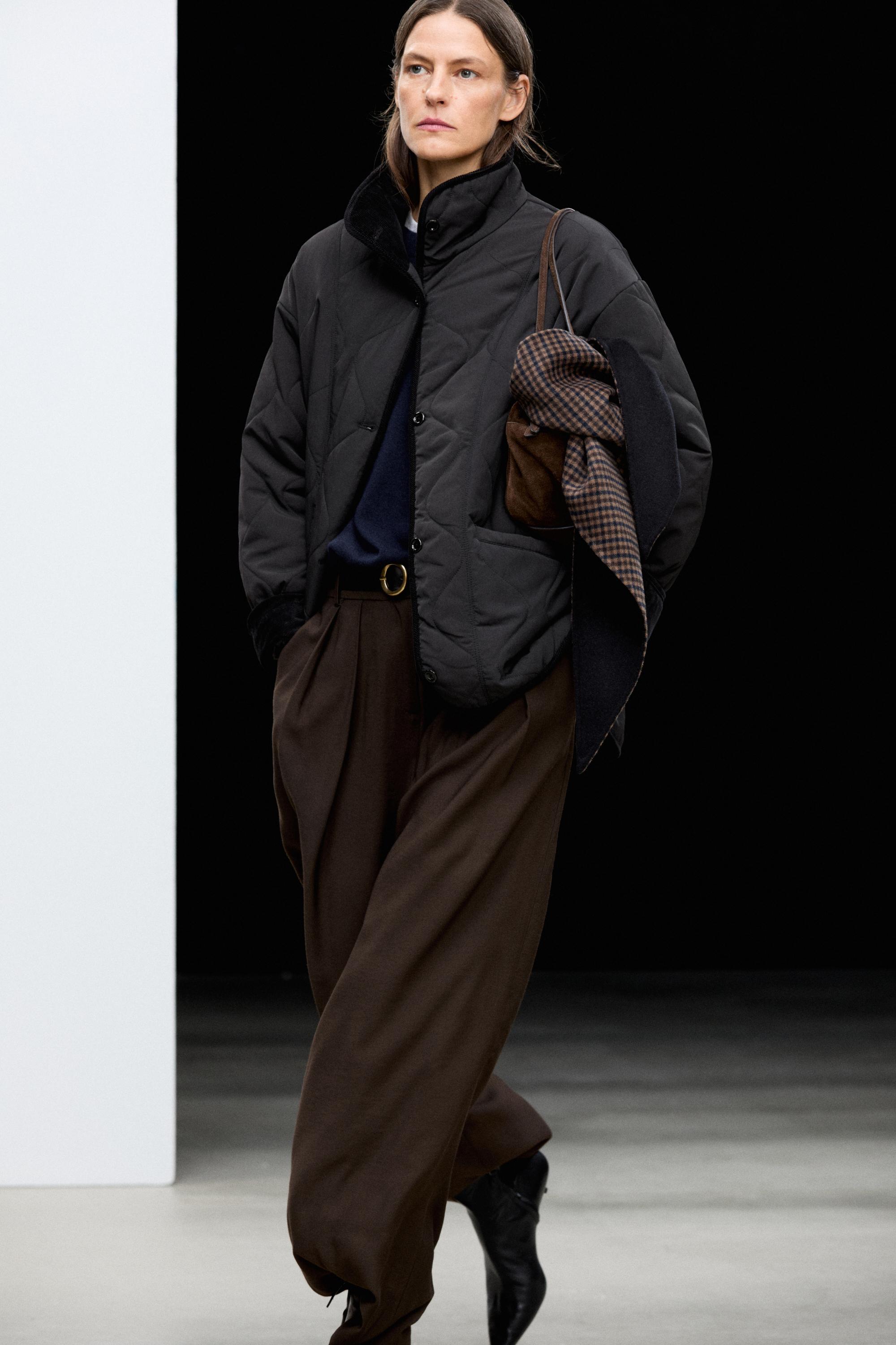 Veste à surpiqûres ondulées