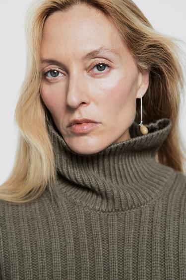 Cashmere wool ribbed knit sweater - LIMITED EDITION — GREY 3