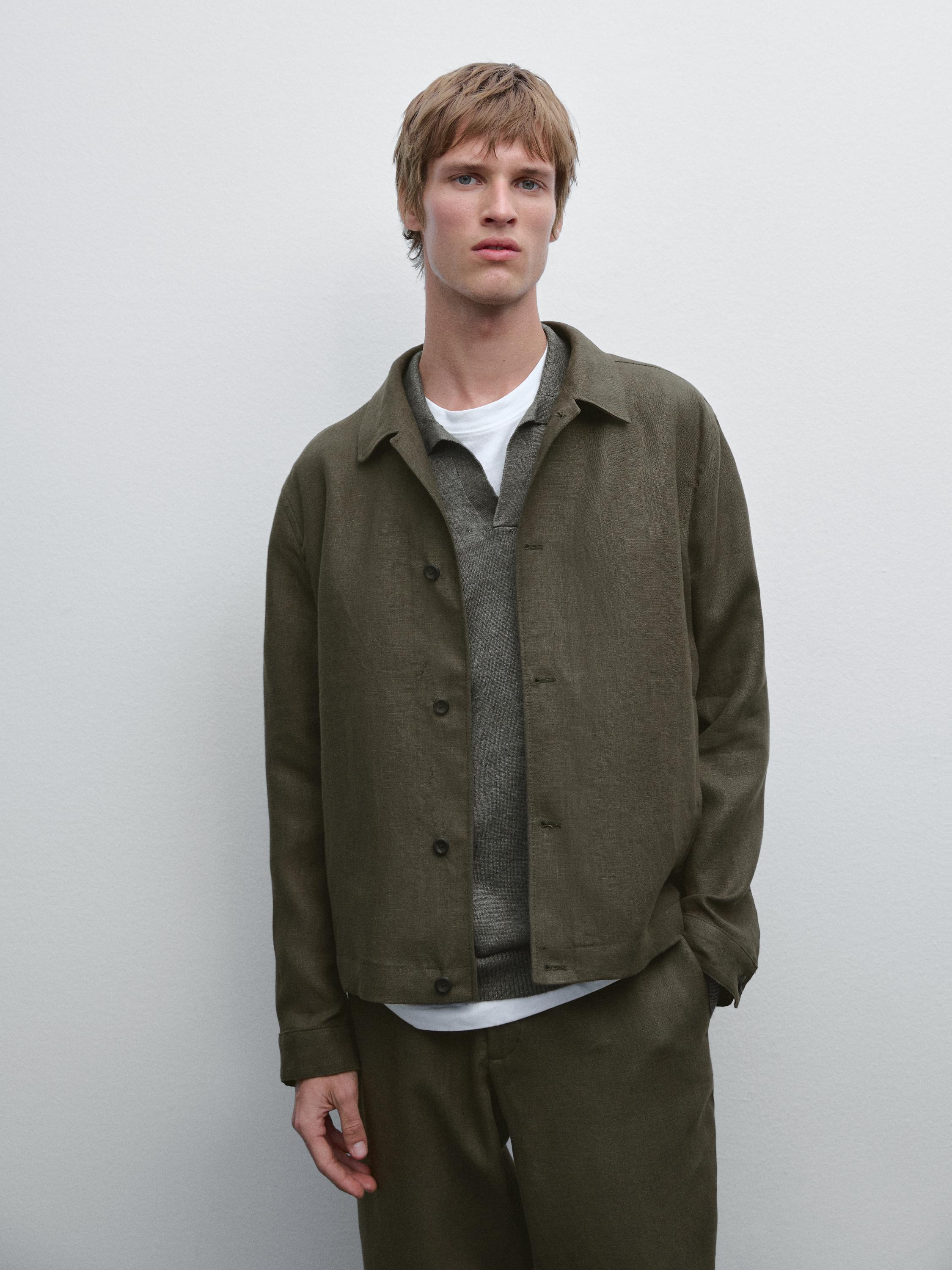 100% linen overshirt