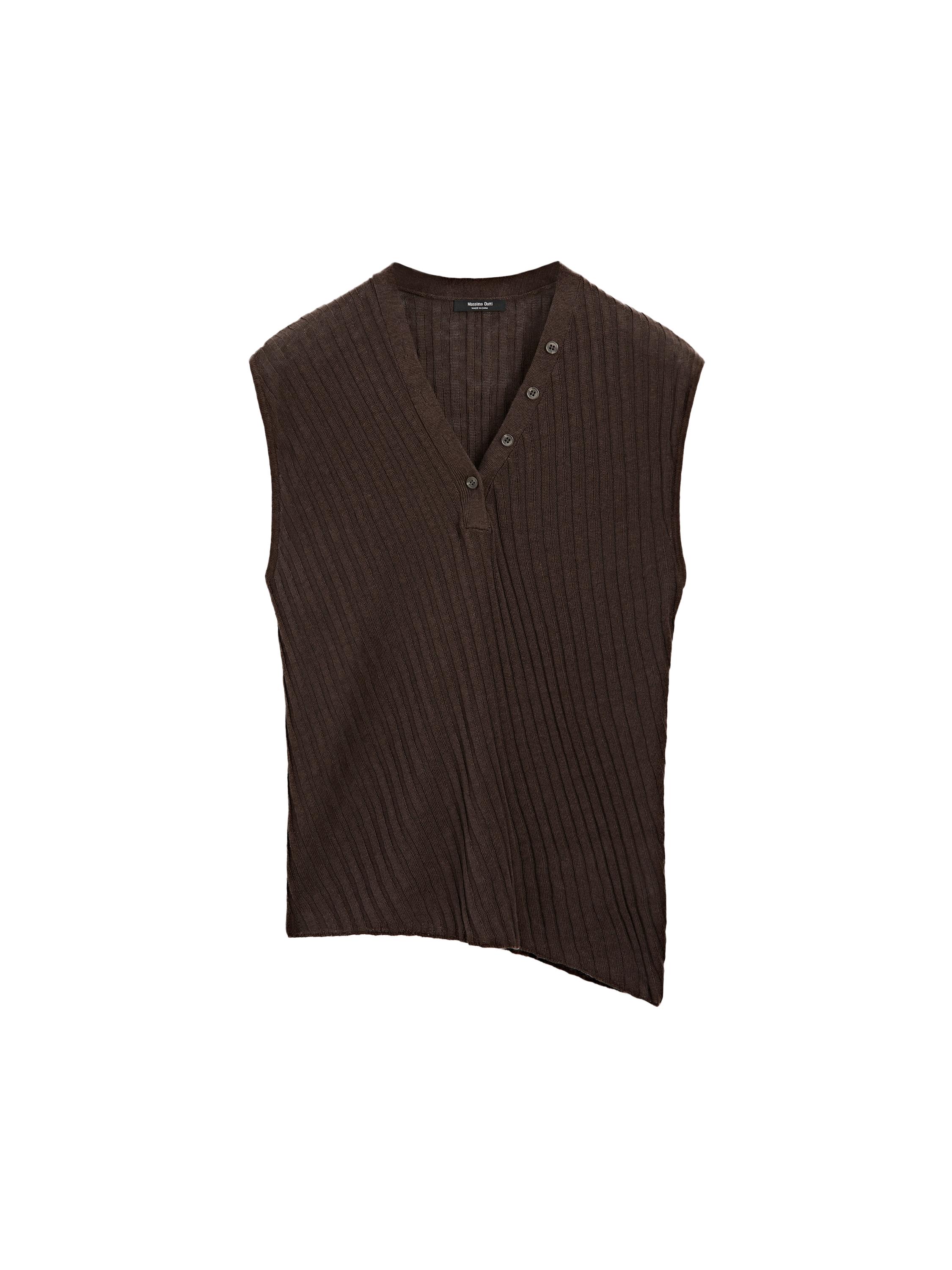 100% linen fine knit top