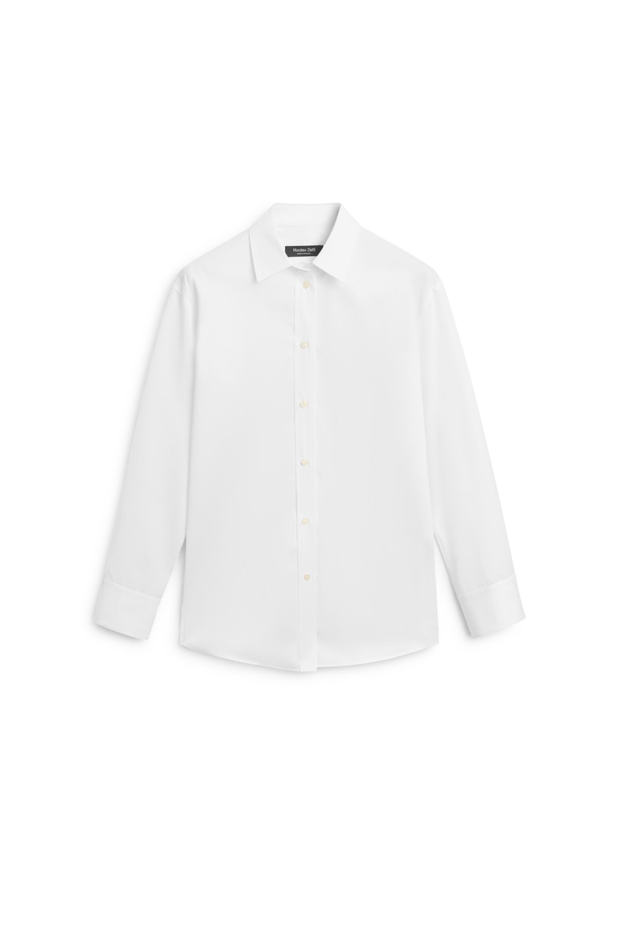 Massimo Dutti %100 pamuklu poplin oversize gömlek