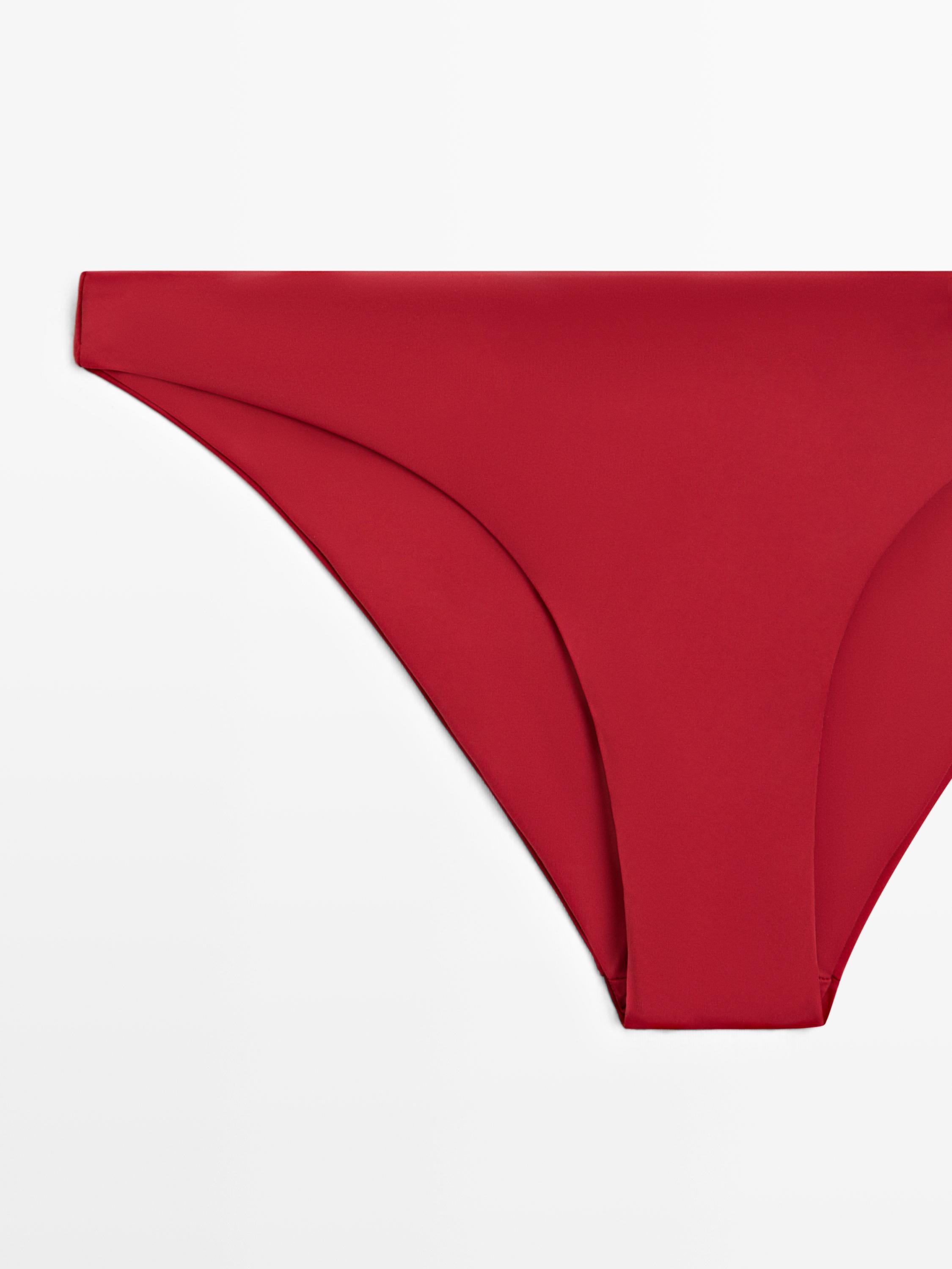 Plain bikini bottoms — RED