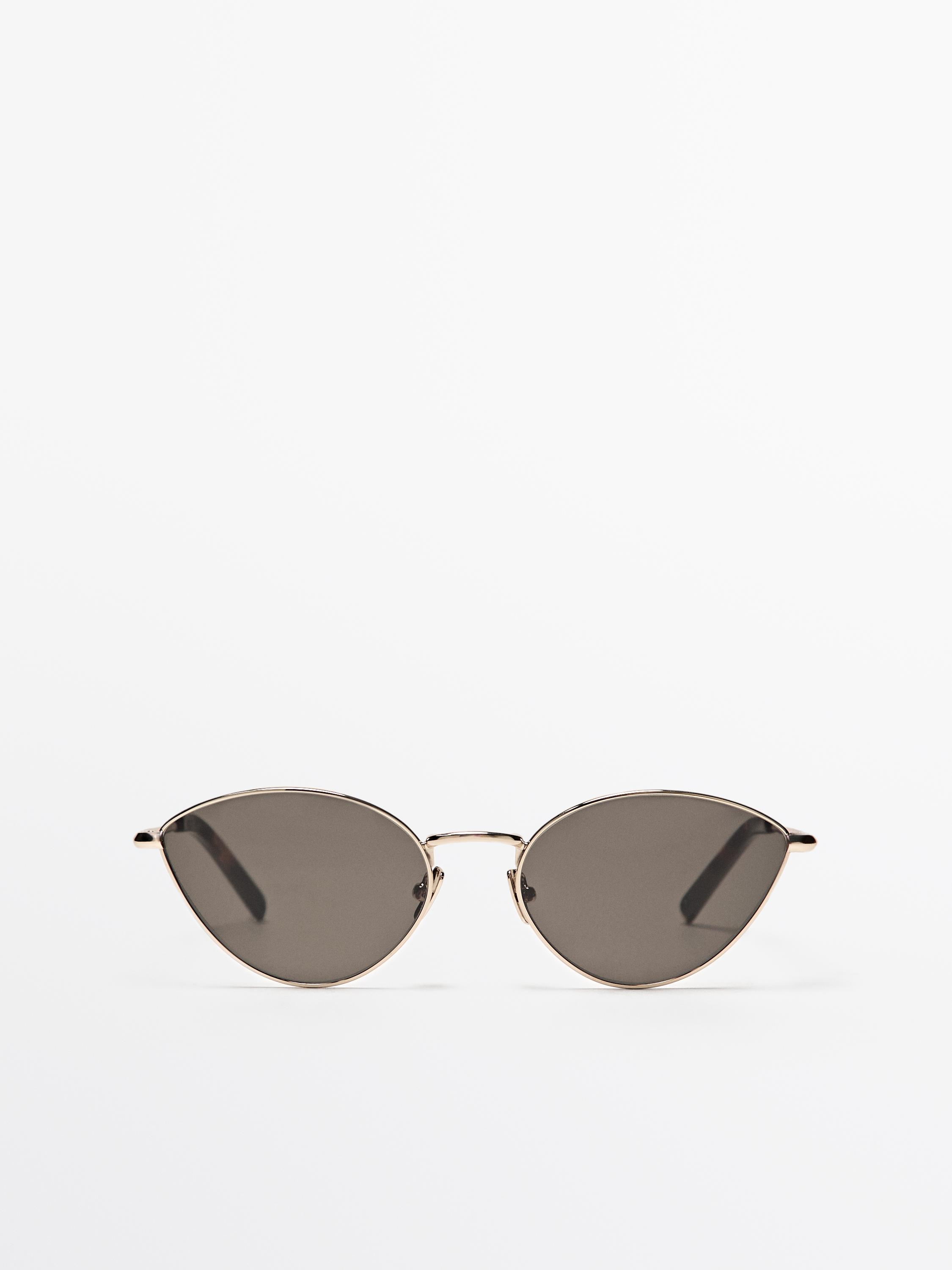 Lunettes de soleil œil de chat métalliques