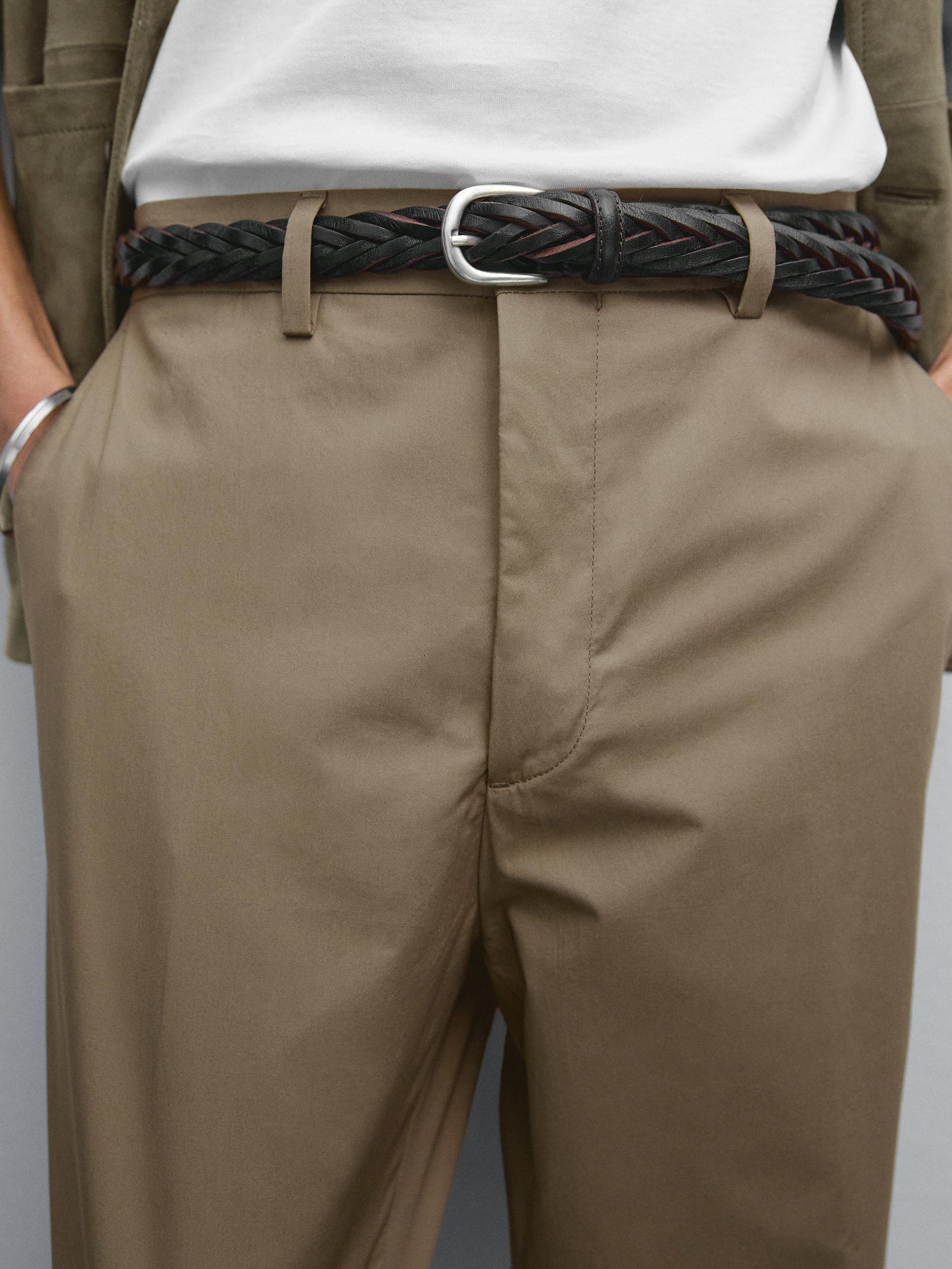 100% cotton jogger fit trousers