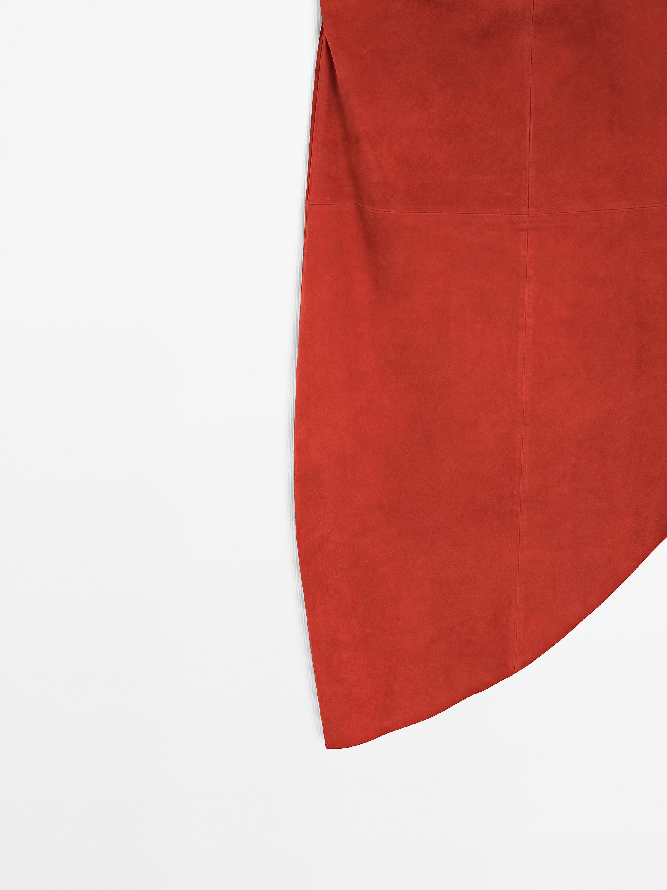 Long asymmetric suede leather top - Limited Edition