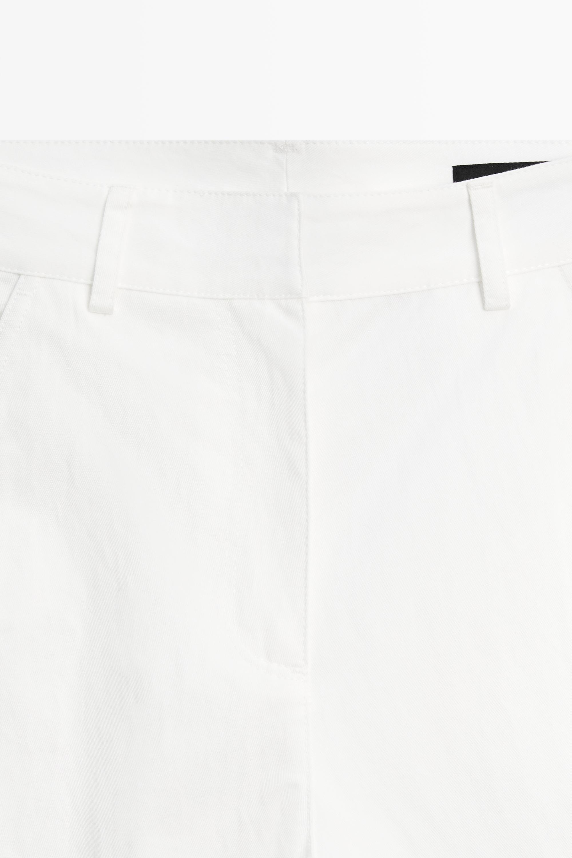 Cotton cargo pants — WHITE