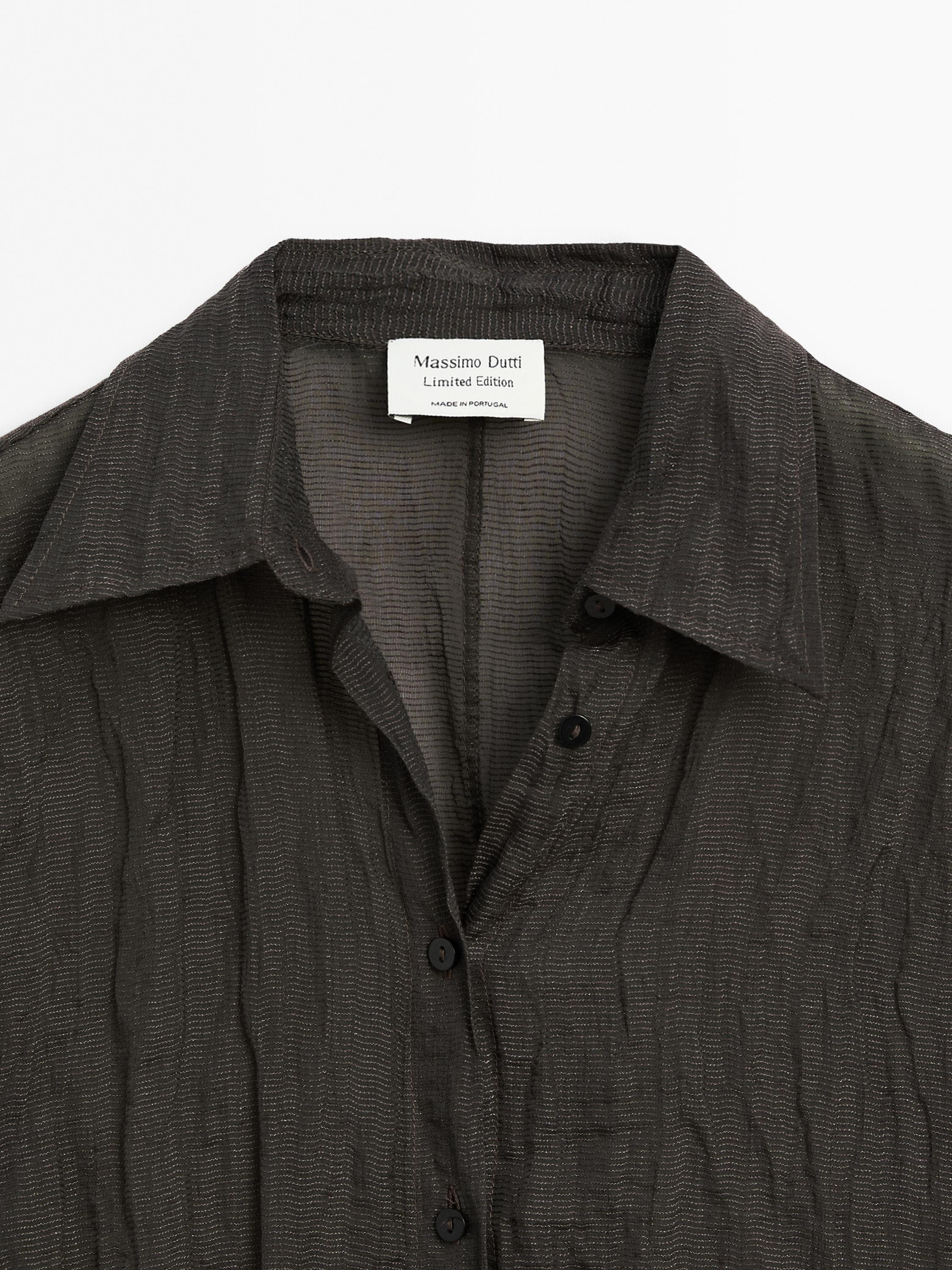 Long creased-effect shirt - Limited Edition
