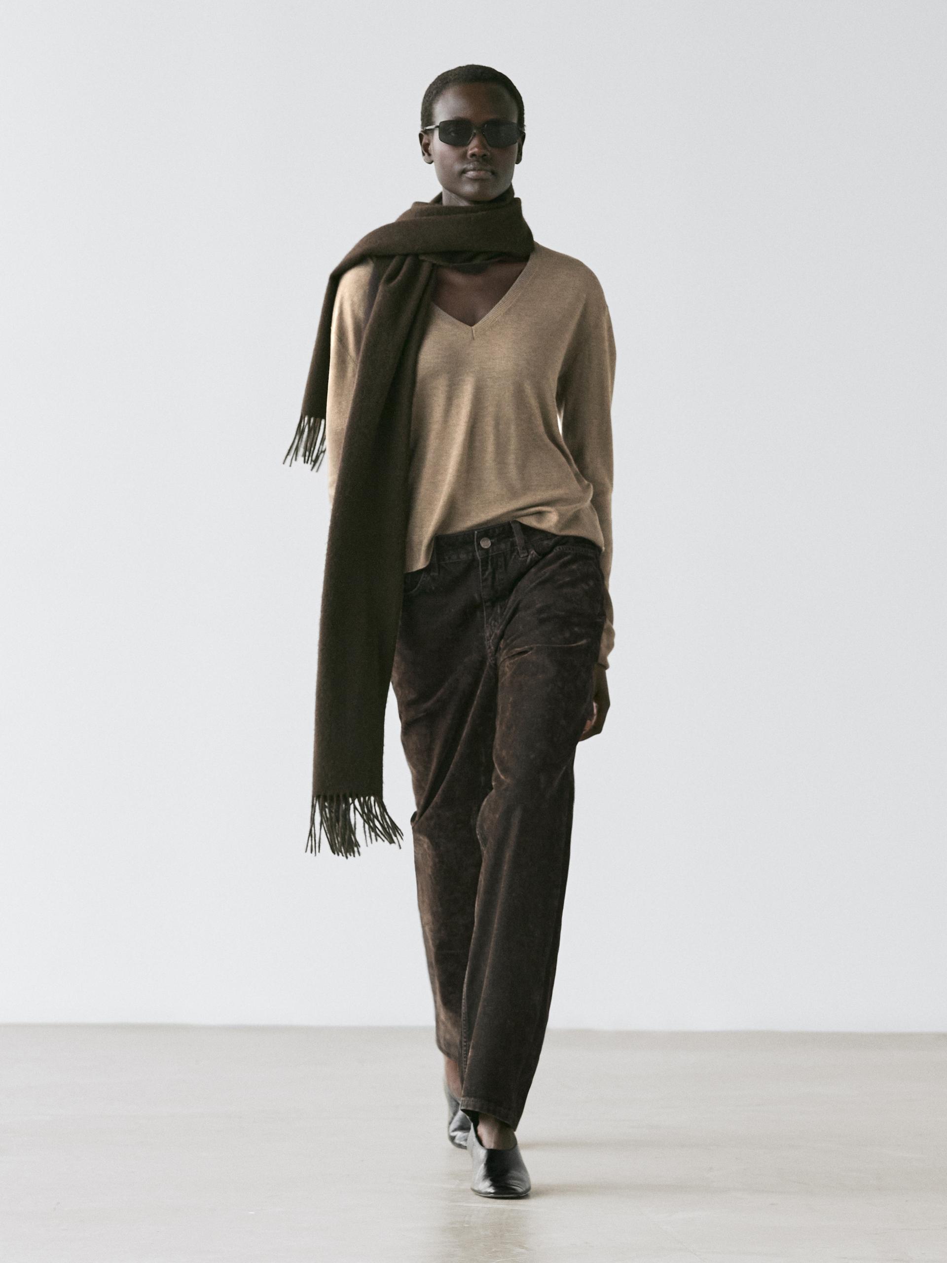 Maglia In Misto Lana E Seta - Verdoso - M - Massimo Dutti - Femminile