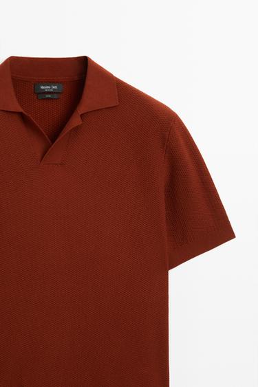 100% cotton knit polo — COPPER 4